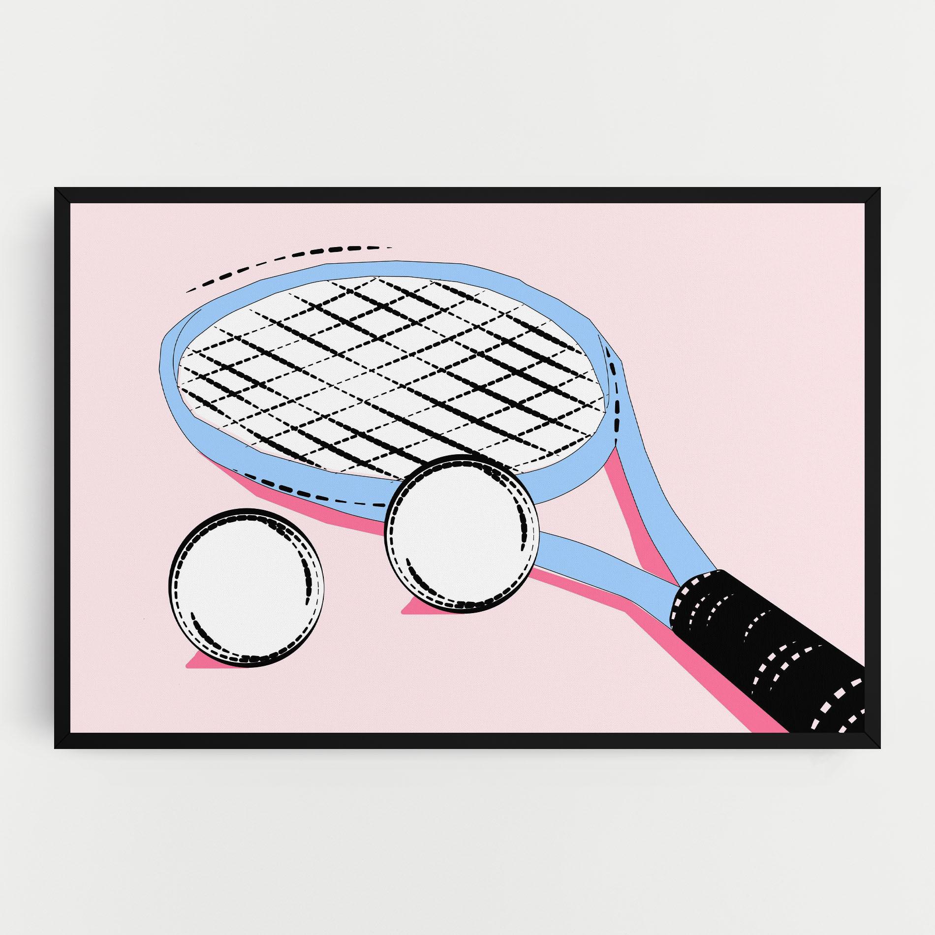 Obraz na Płótnie Pink Tennis mockup 0
