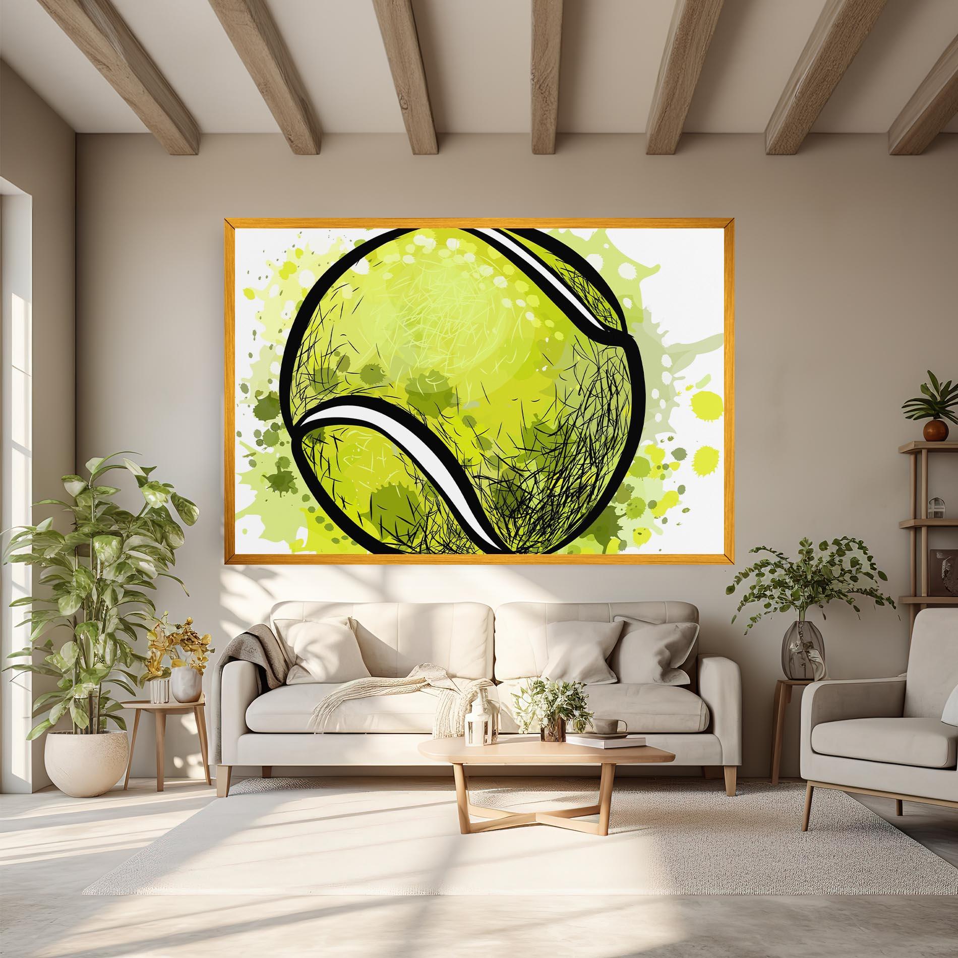 Obraz na Płótnie Big Tennis Ball mockup 6
