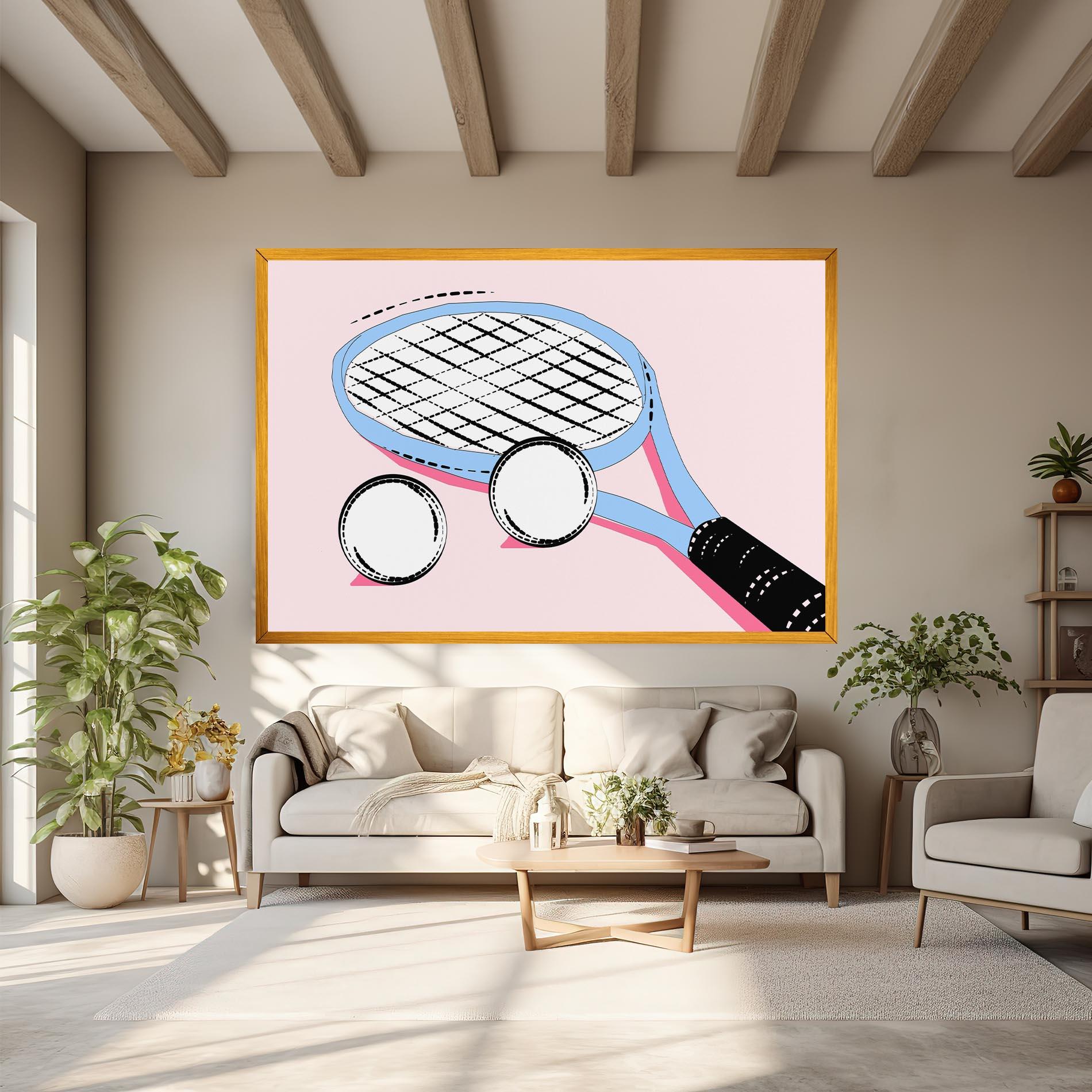 Obraz na Płótnie Pink Tennis mockup 6