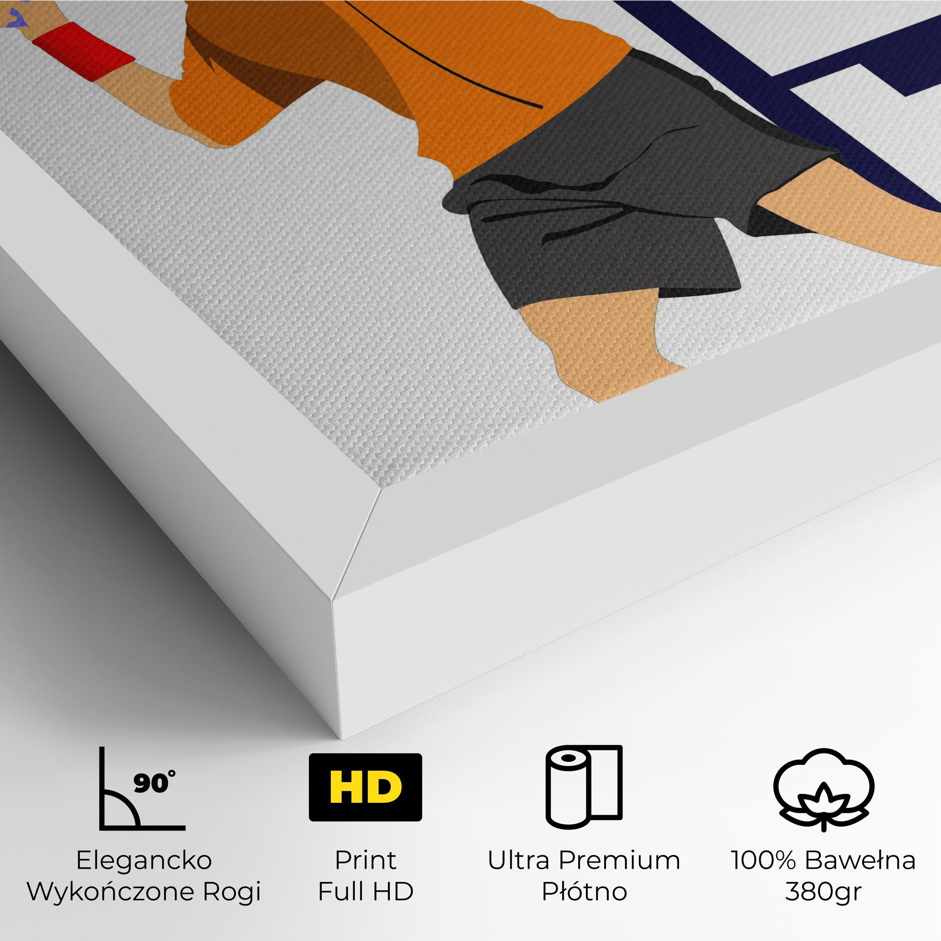 Obraz na Płótnie Orange Tennis Player mockup 4