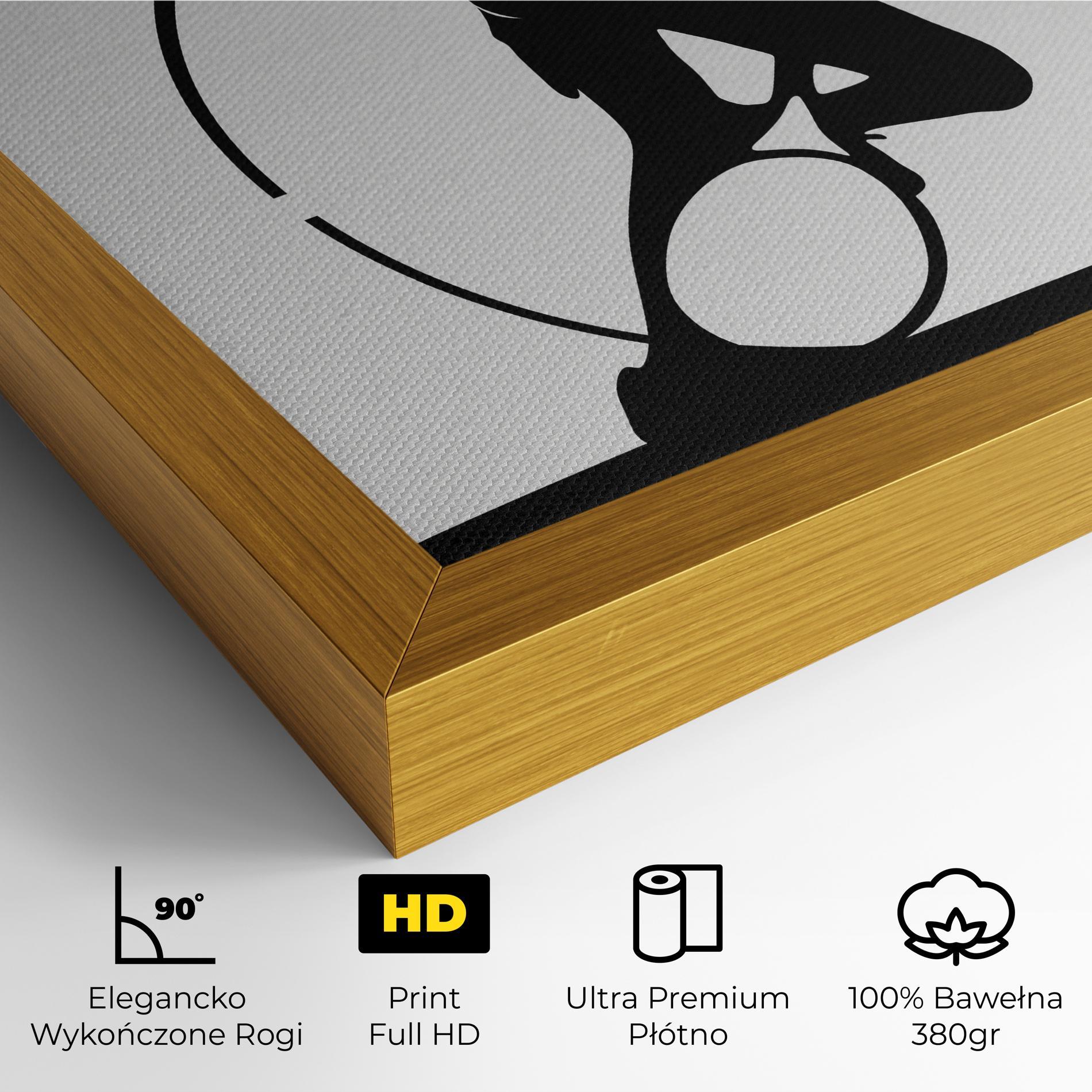 Obraz na Płótnie Black Tennis Circle mockup 4