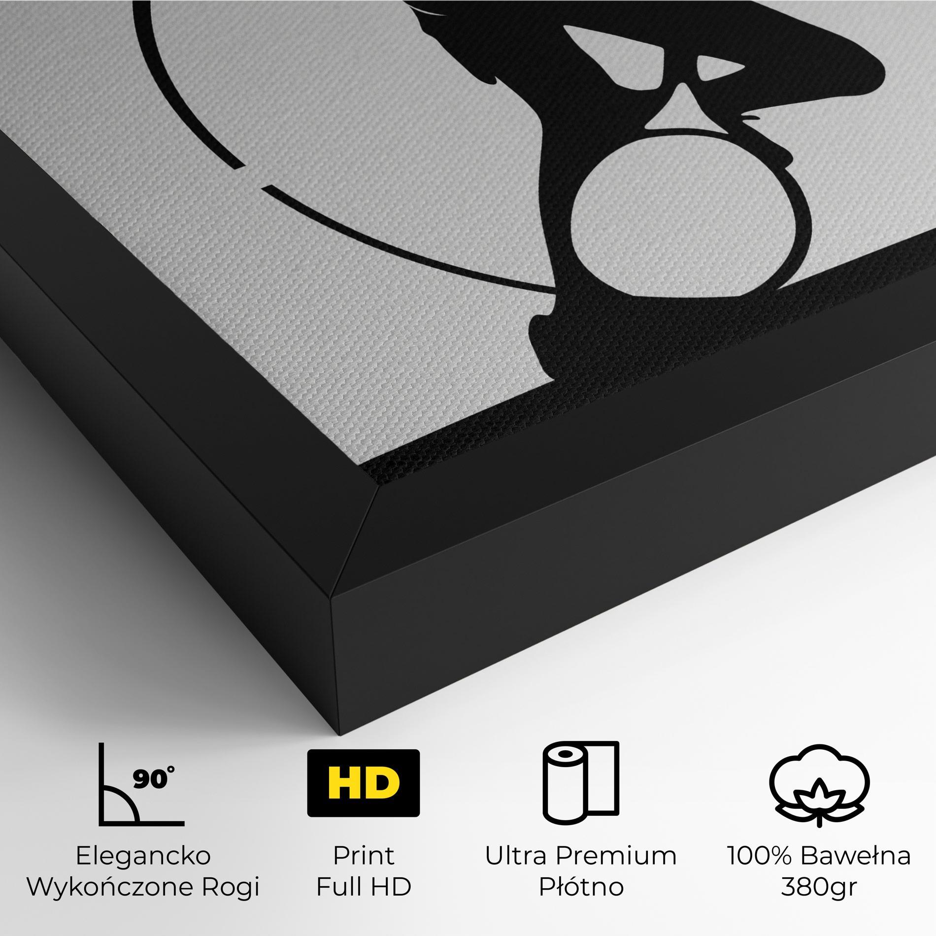 Obraz na Płótnie Black Tennis Circle mockup 4