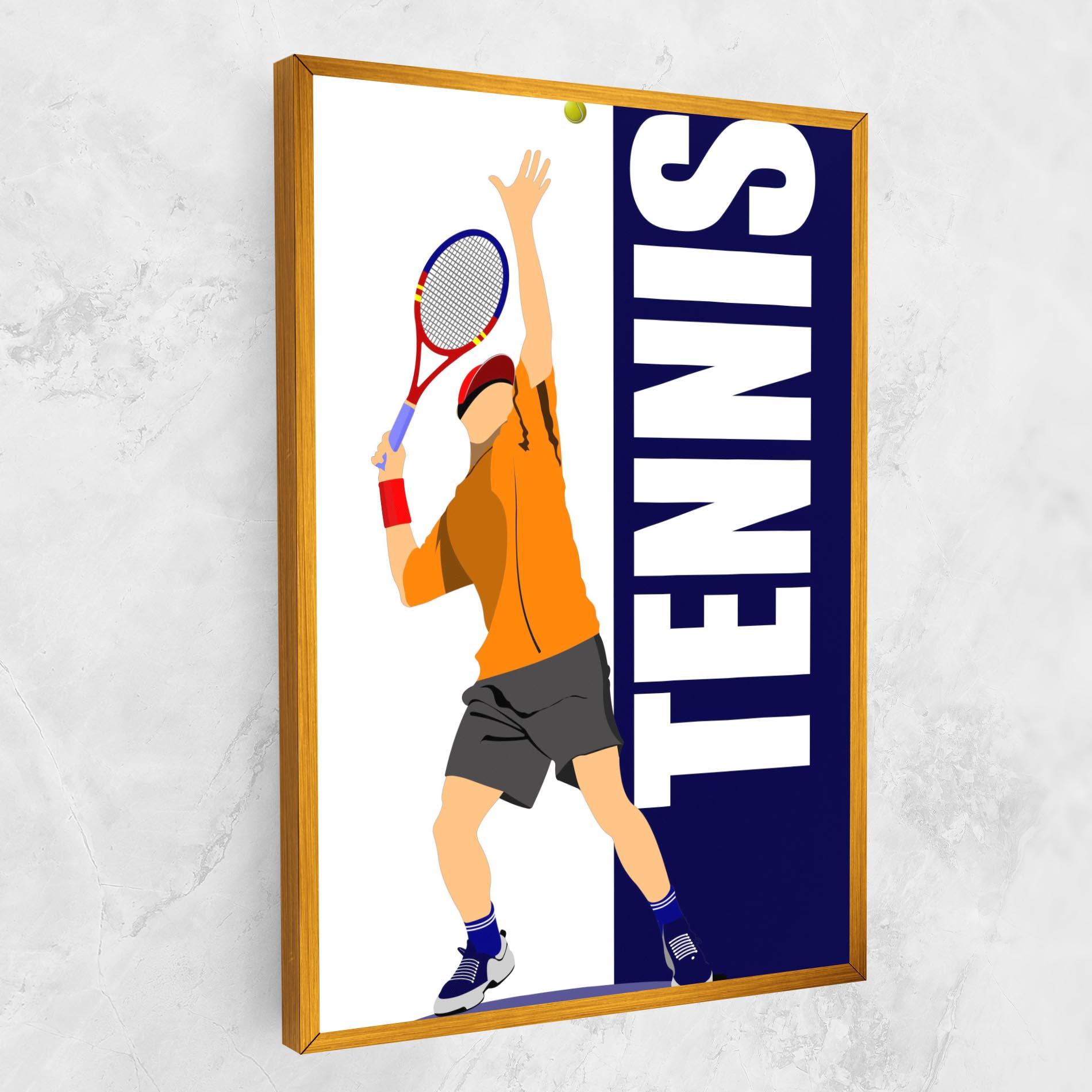 Obraz na Płótnie Orange Tennis Player mockup 1