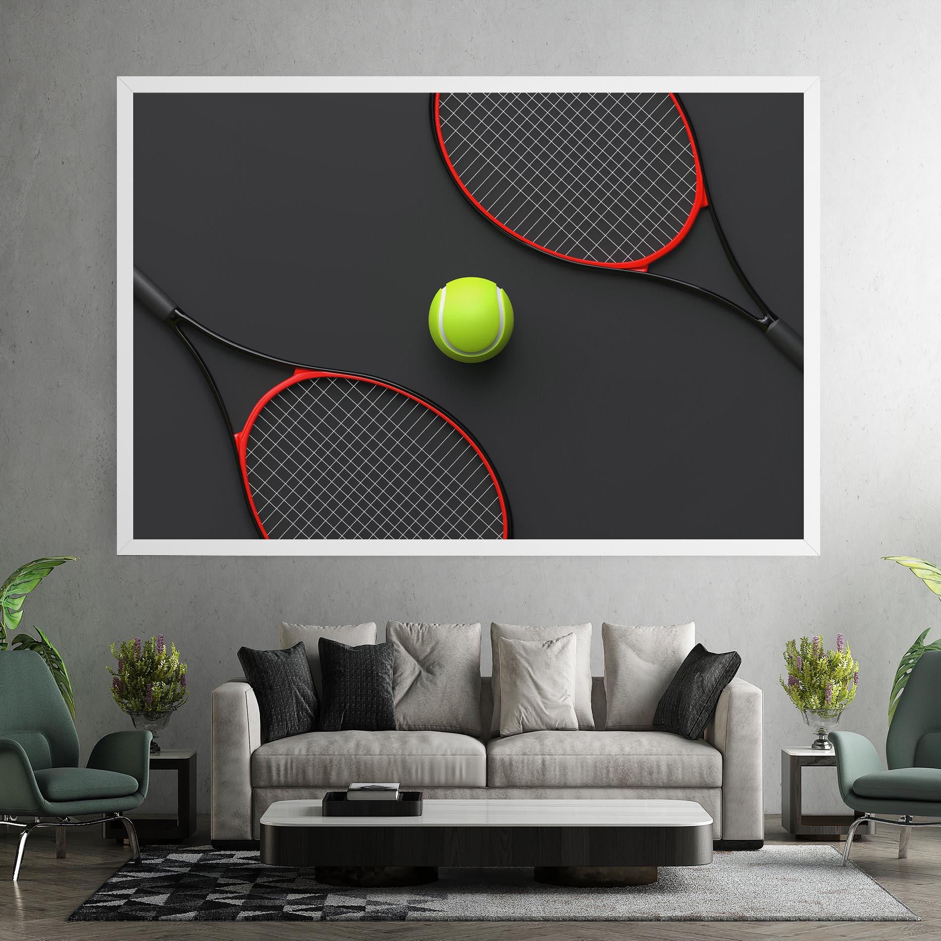 Obraz na Płótnie Red Tennis Rackets mockup 7
