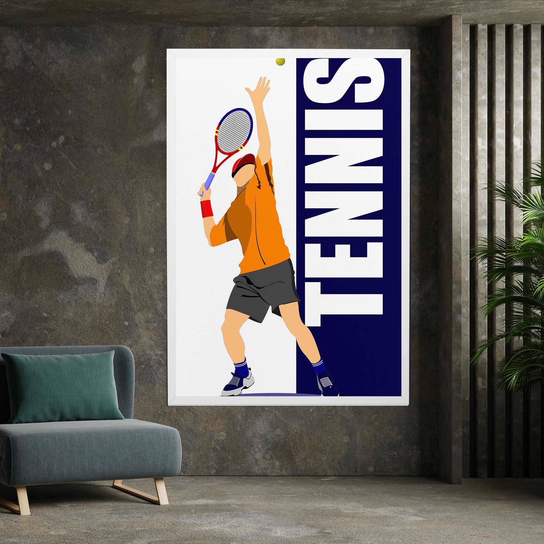 Obraz na Płótnie Orange Tennis Player mockup 7