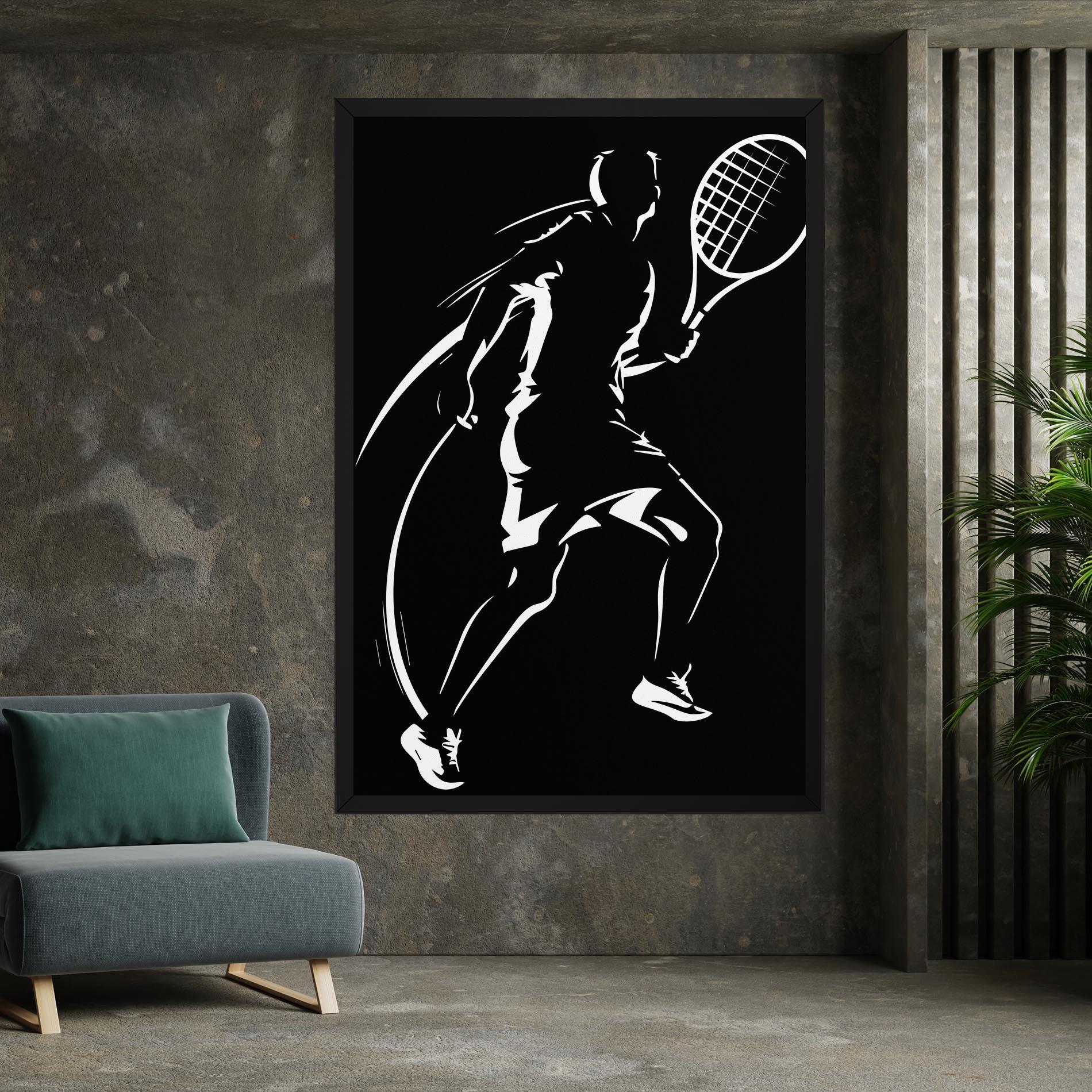 Obraz na Płótnie White Line Tennis mockup 7