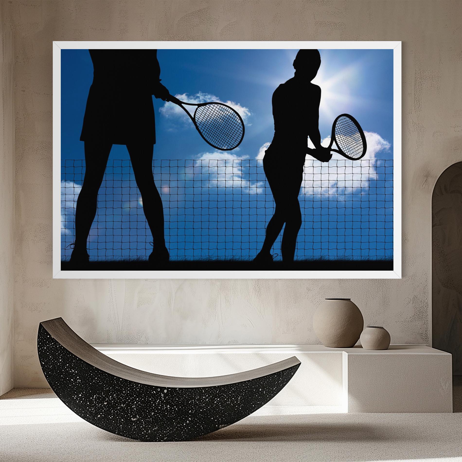 Obraz na Płótnie Blue Sky Tennis mockup 8