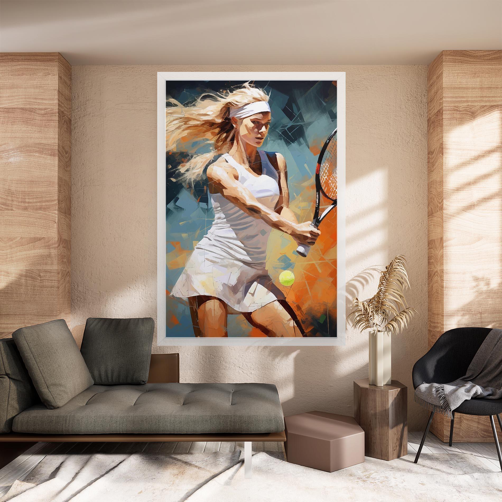 Obraz na Płótnie Blonde Tennis Girl mockup 8