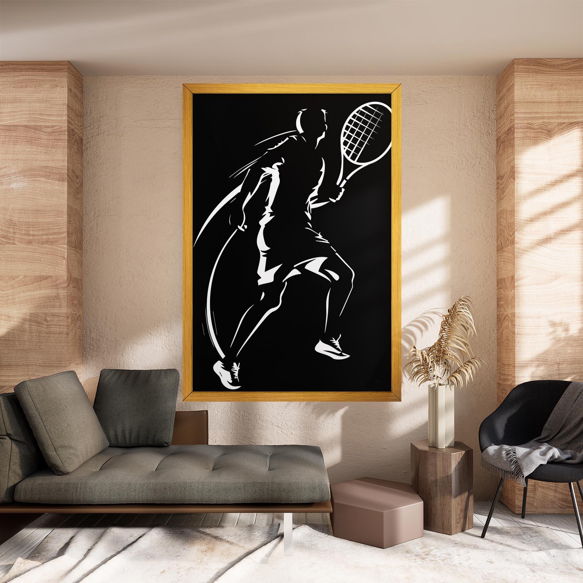 Obraz na Płótnie White Line Tennis mockup 8