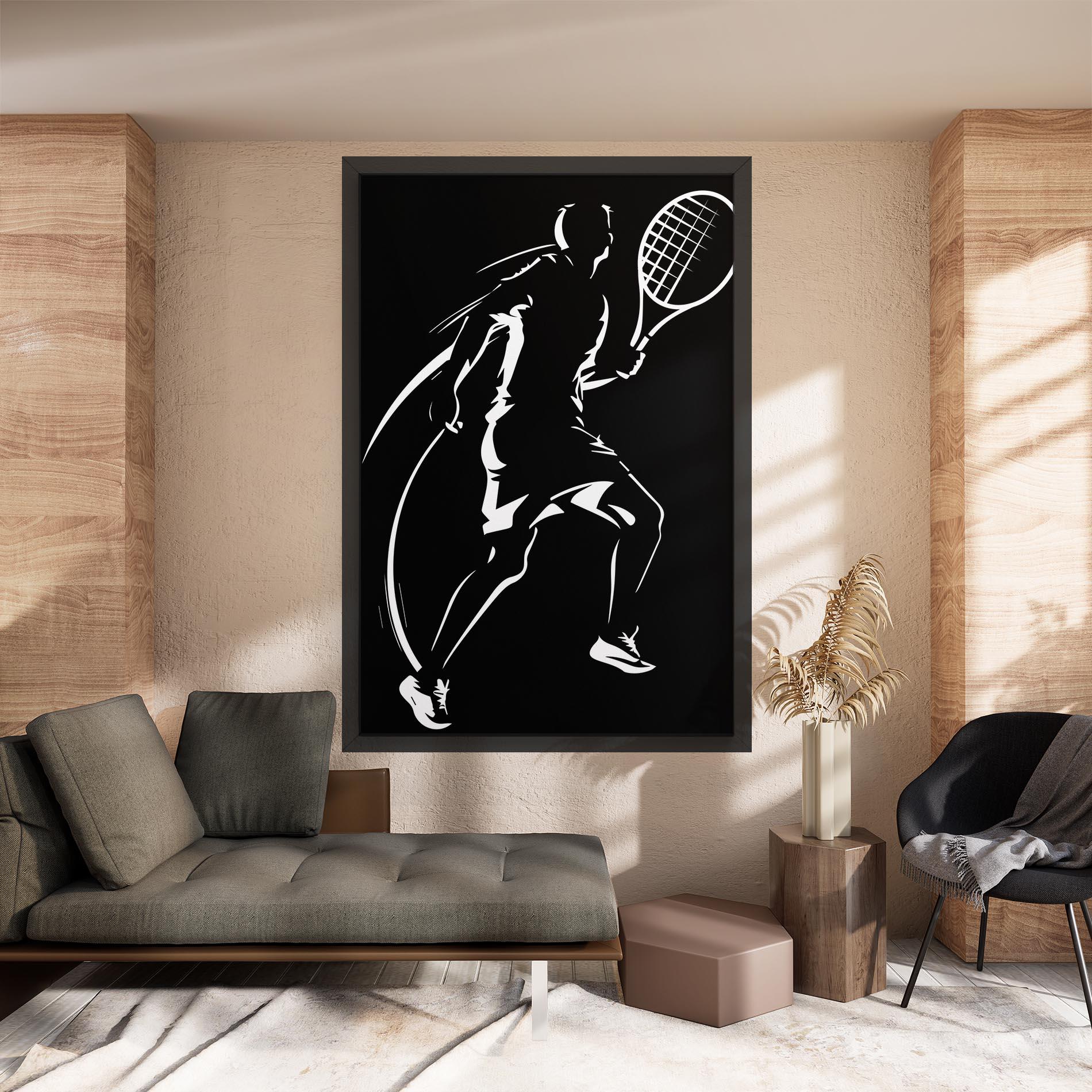 Obraz na Płótnie White Line Tennis mockup 8