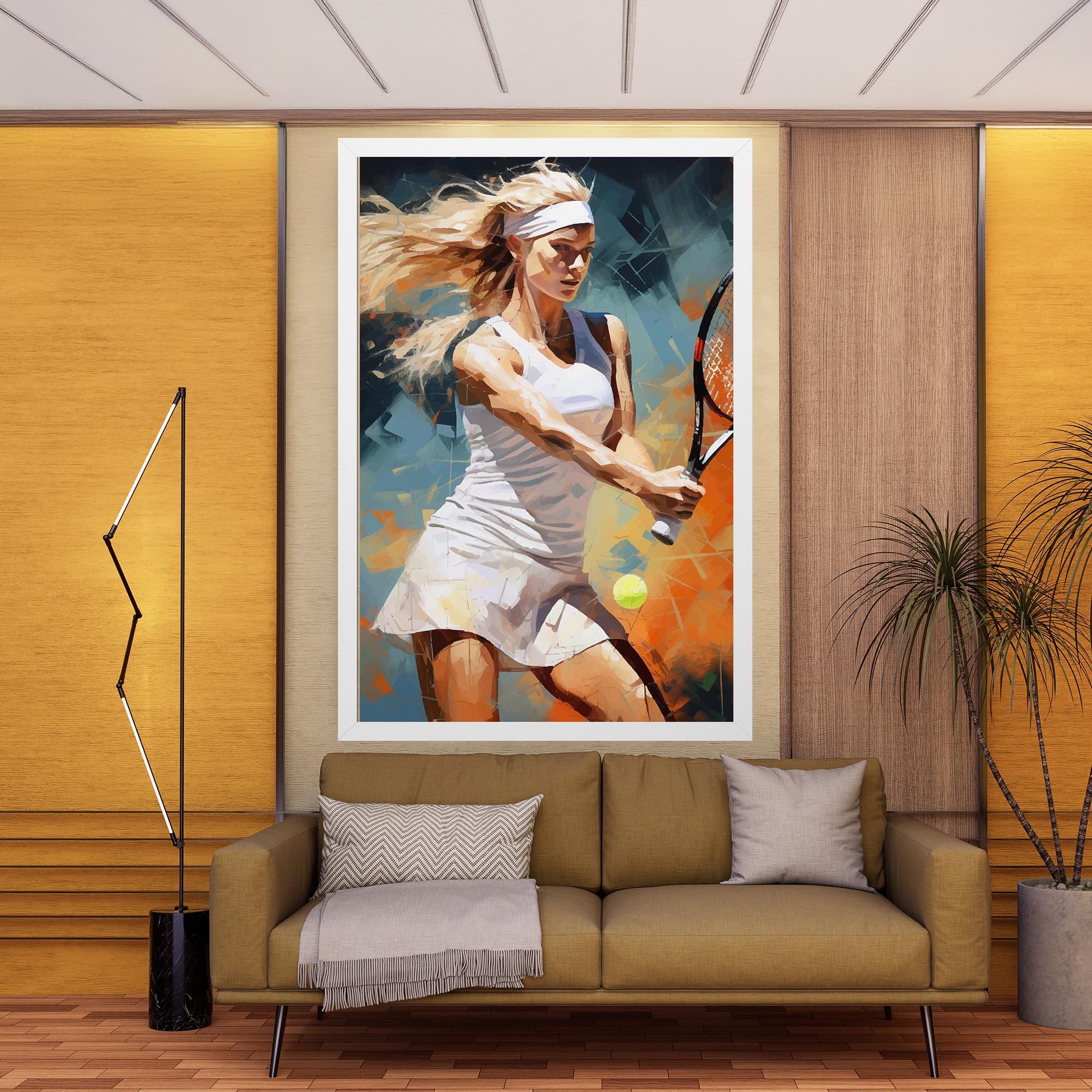Obraz na Płótnie Blonde Tennis Girl mockup 9