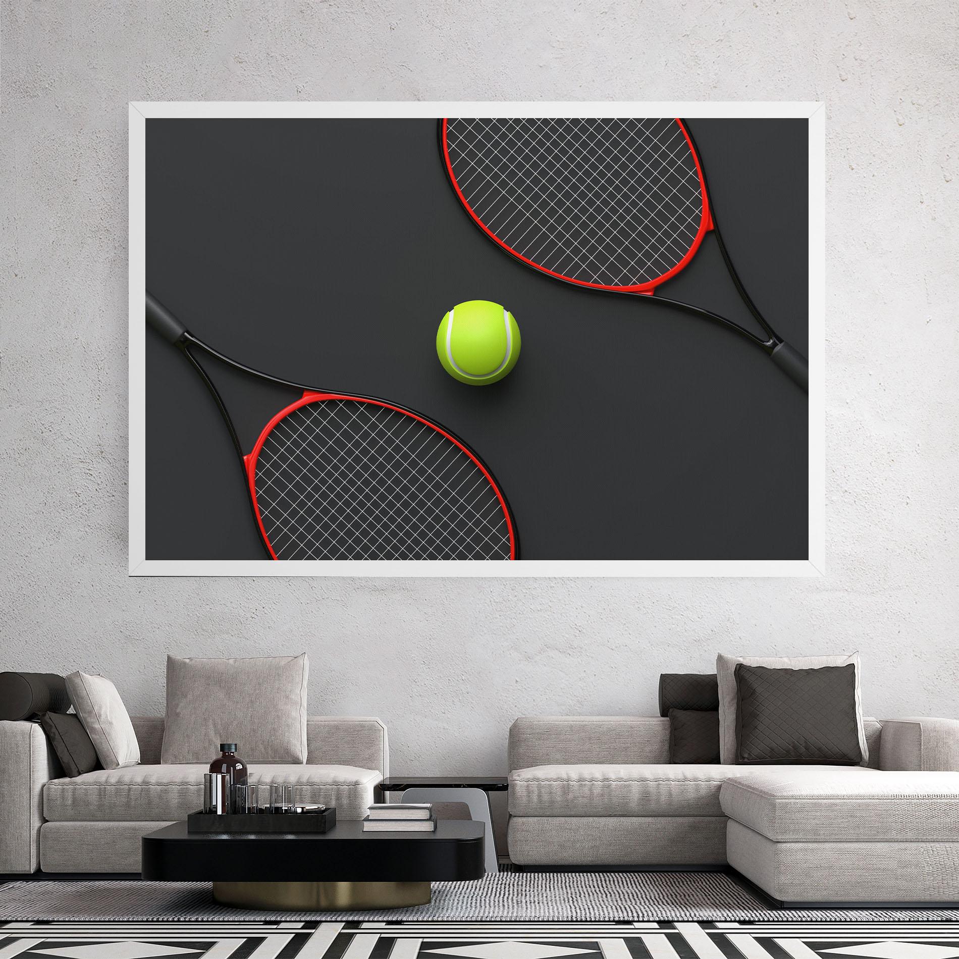 Obraz na Płótnie Red Tennis Rackets mockup 2