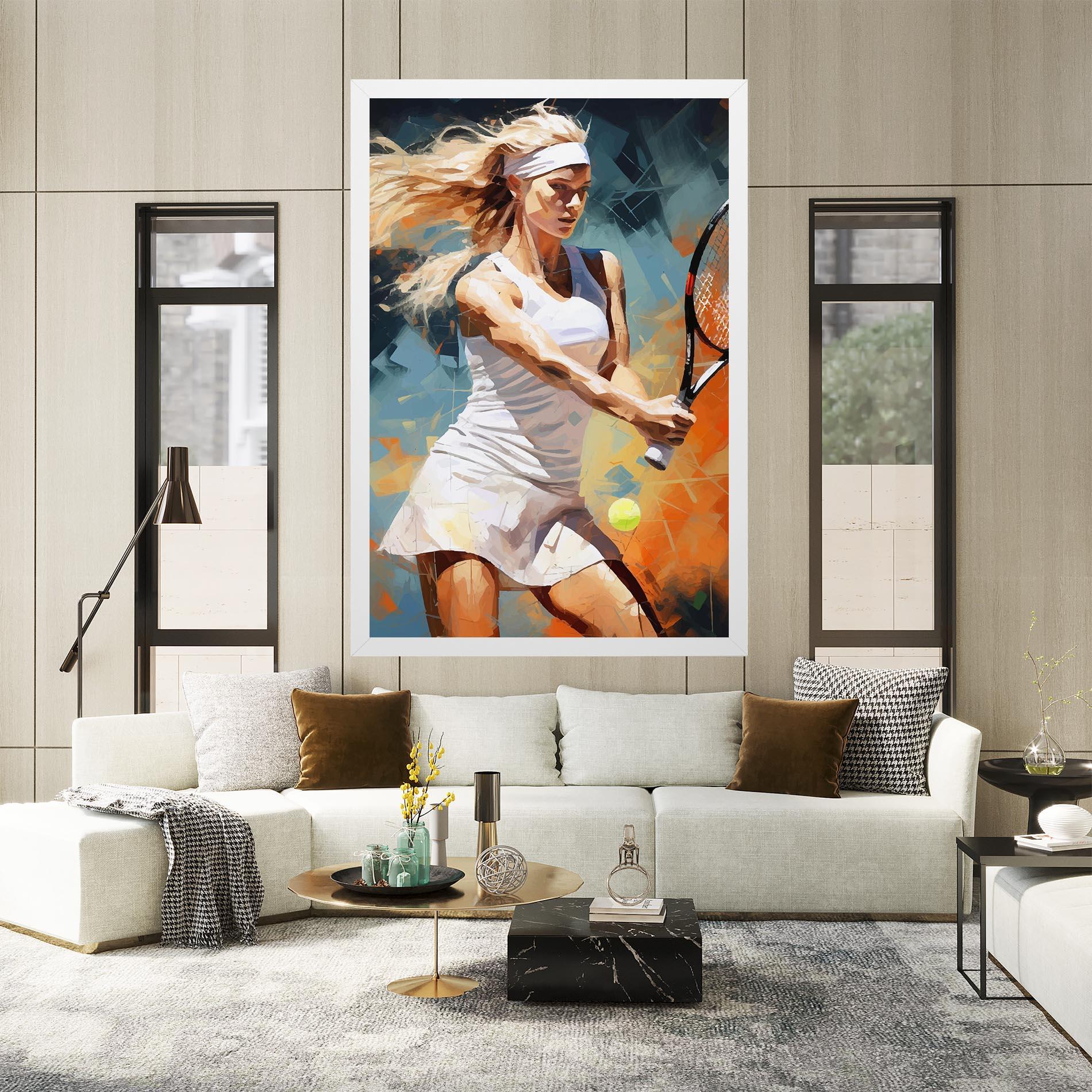 Obraz na Płótnie Blonde Tennis Girl mockup 2