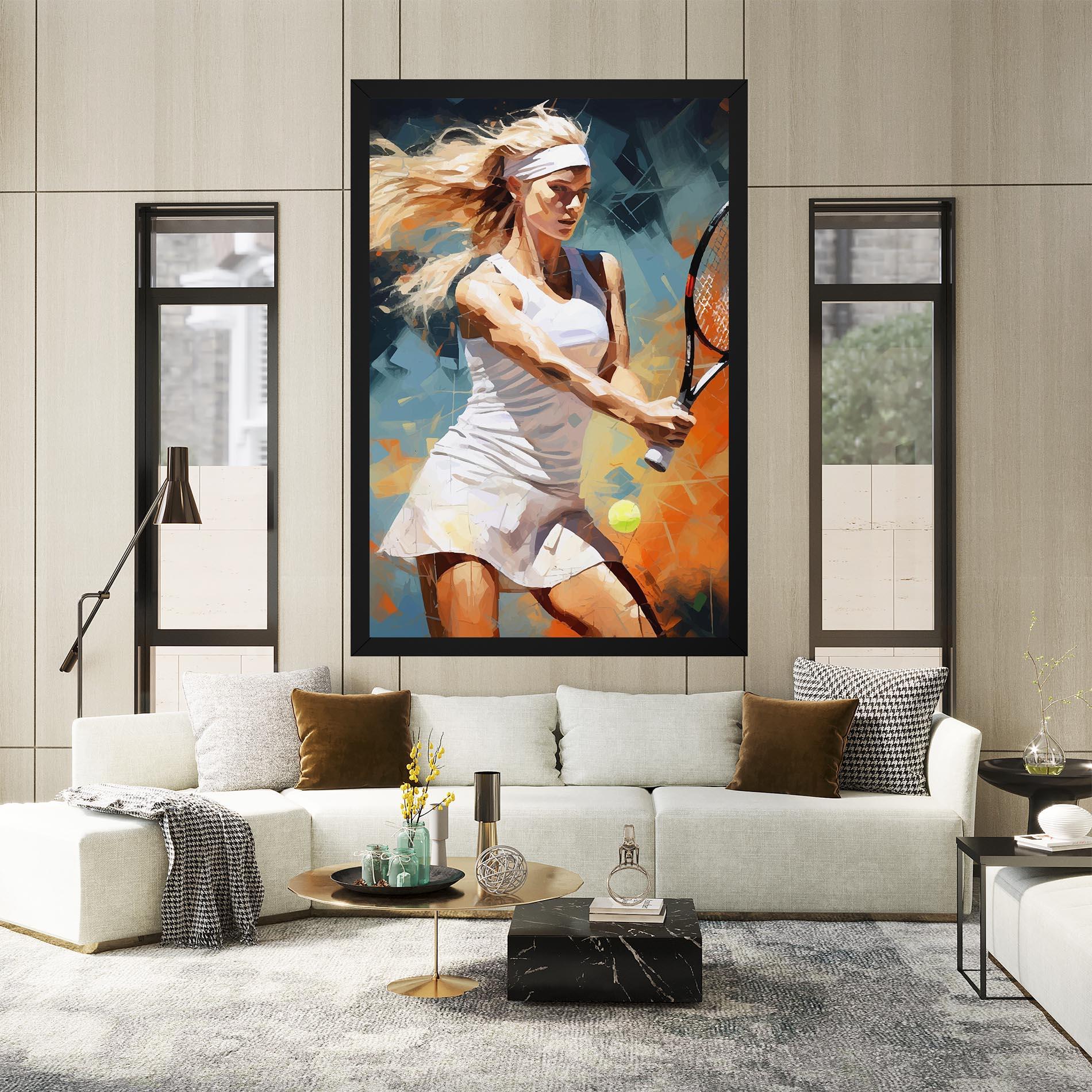 Obraz na Płótnie Blonde Tennis Girl mockup 2
