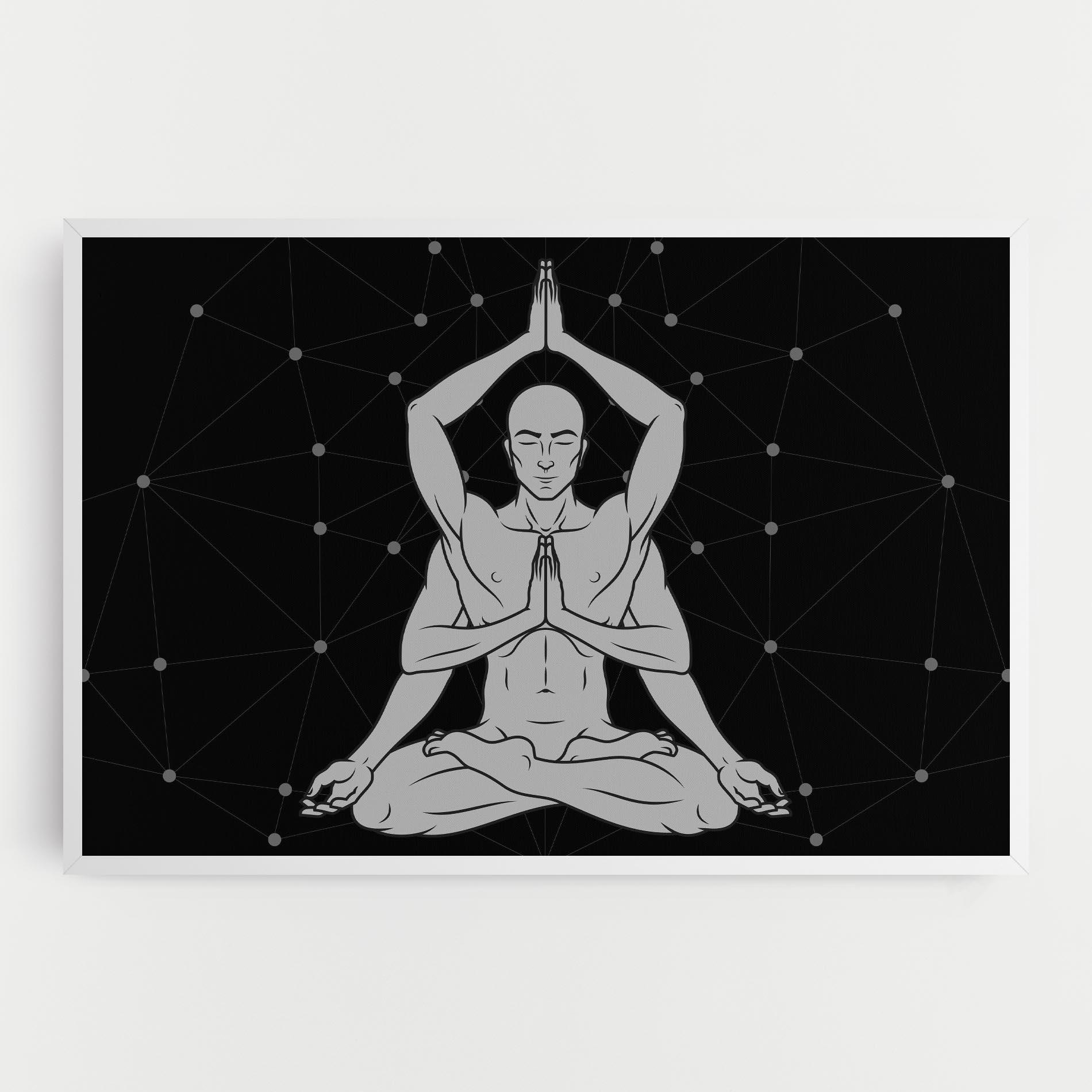 Obraz na Płótnie Meditation Grey Line mockup 0