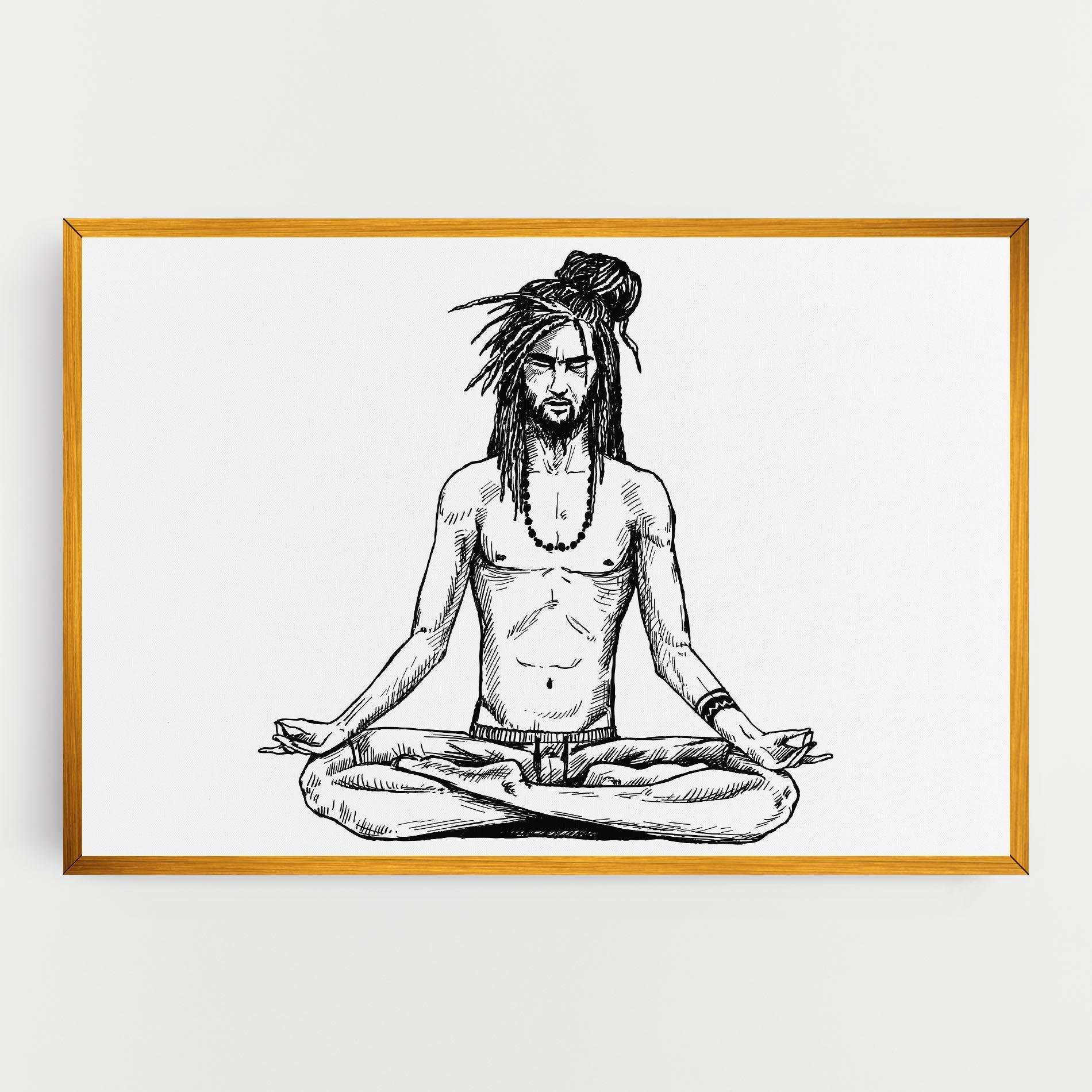 Obraz na Płótnie Focused Meditation mockup 0