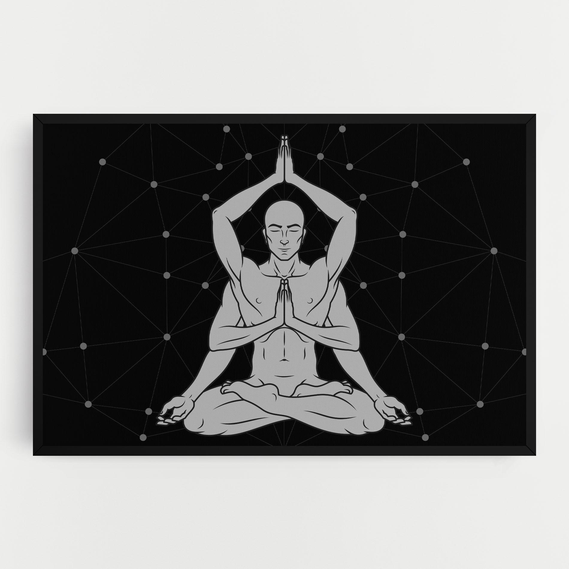 Obraz na Płótnie Meditation Grey Line mockup 0