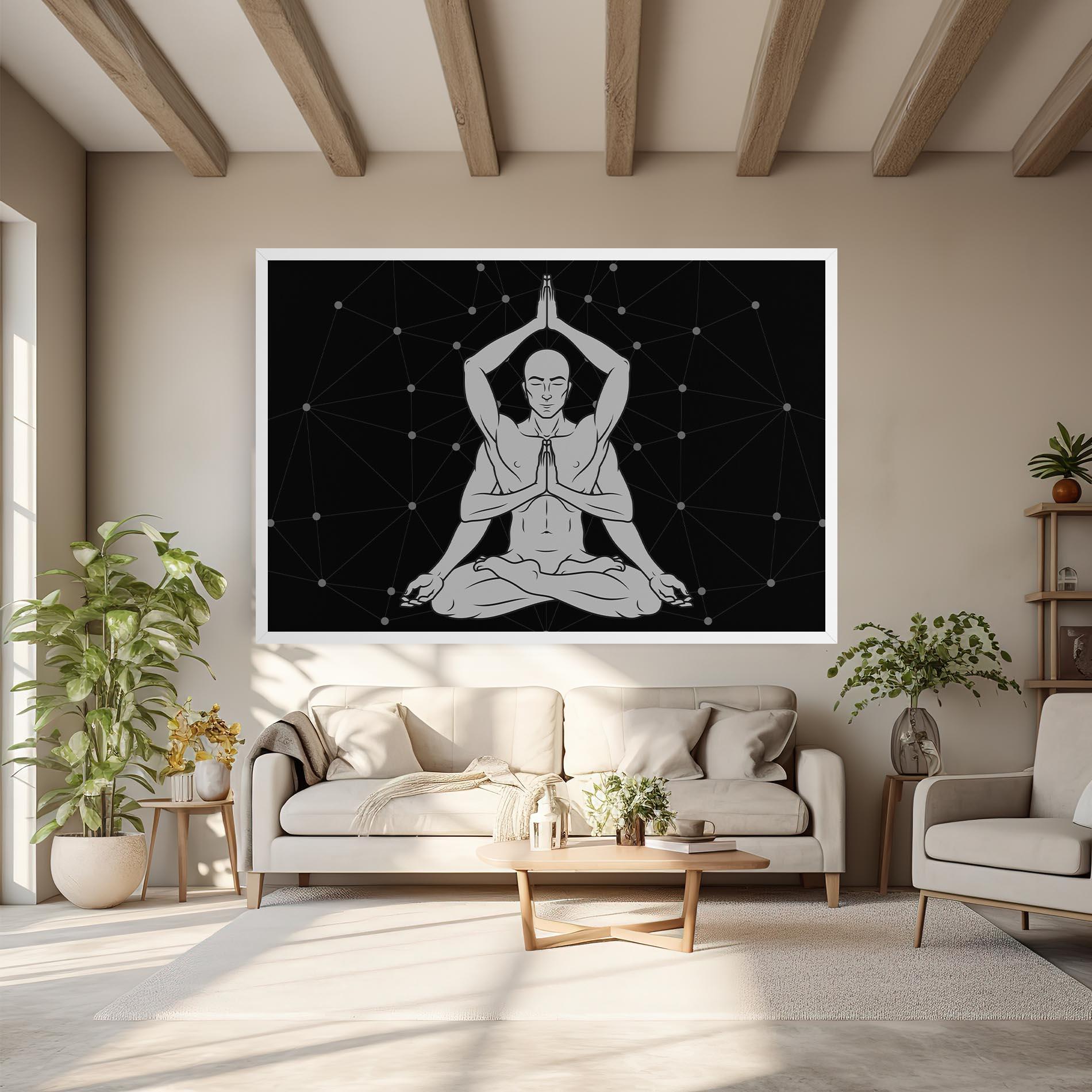 Obraz na Płótnie Meditation Grey Line mockup 6