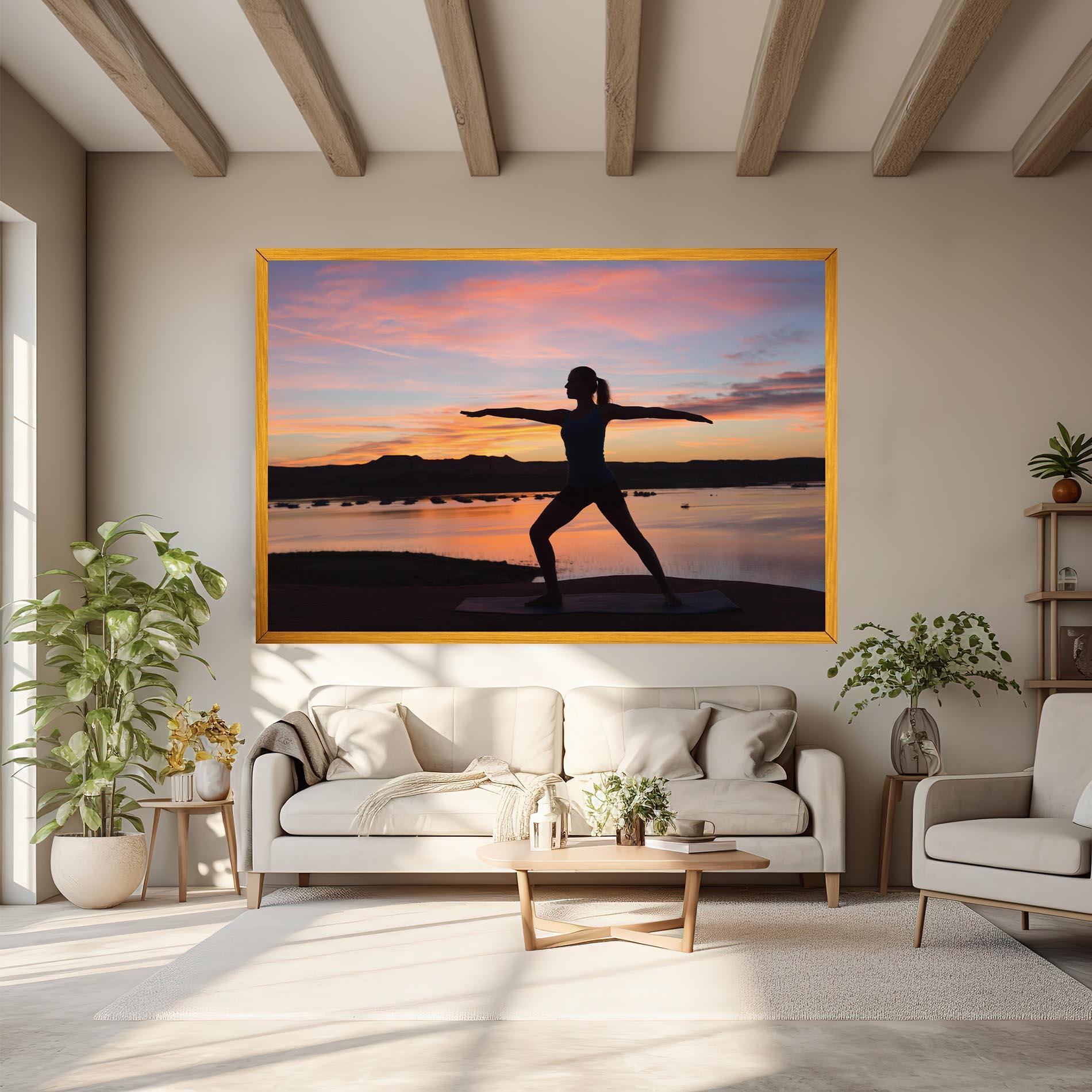 Obraz na Płótnie Morning Yoga mockup 6