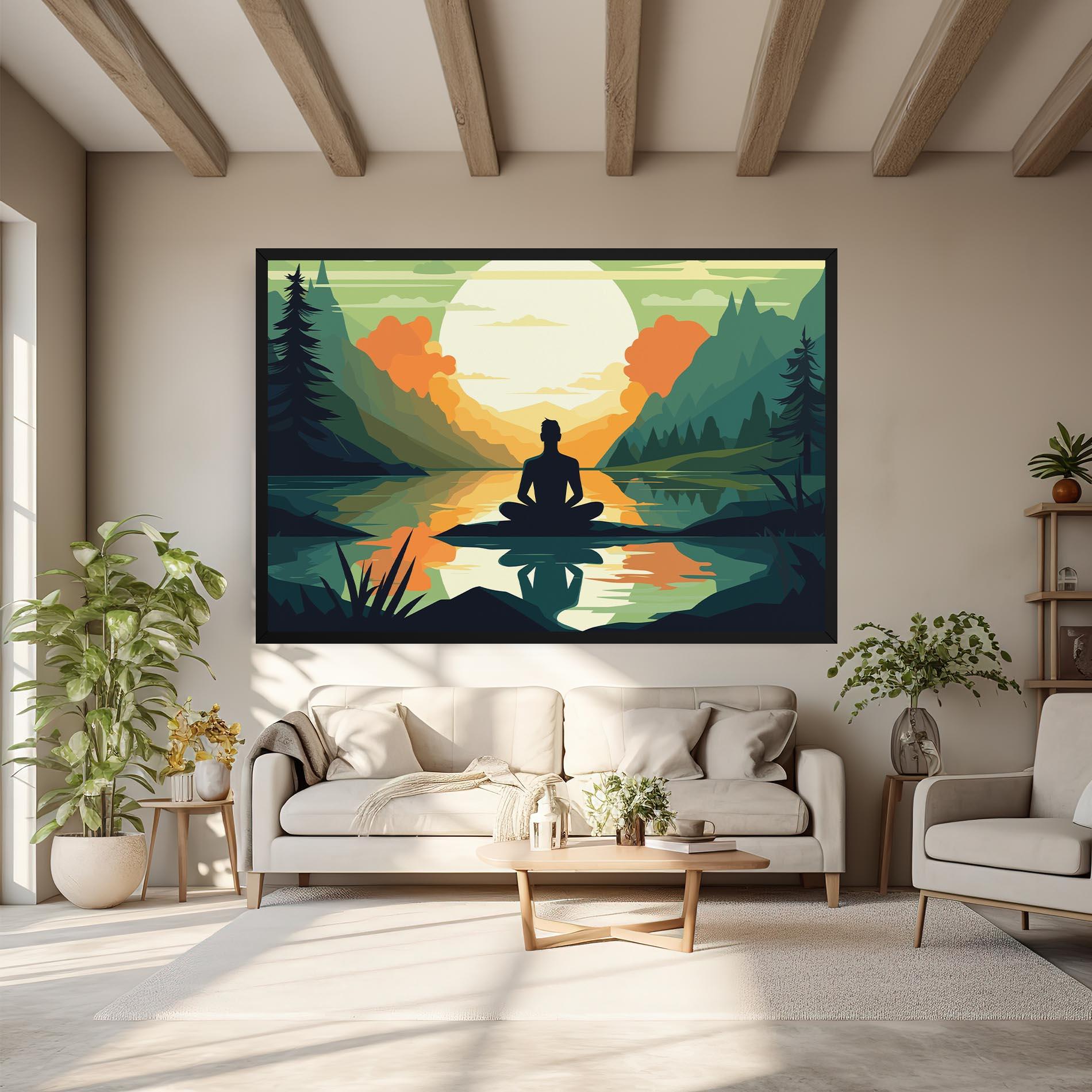 Obraz na Płótnie Forest Yoga mockup 6