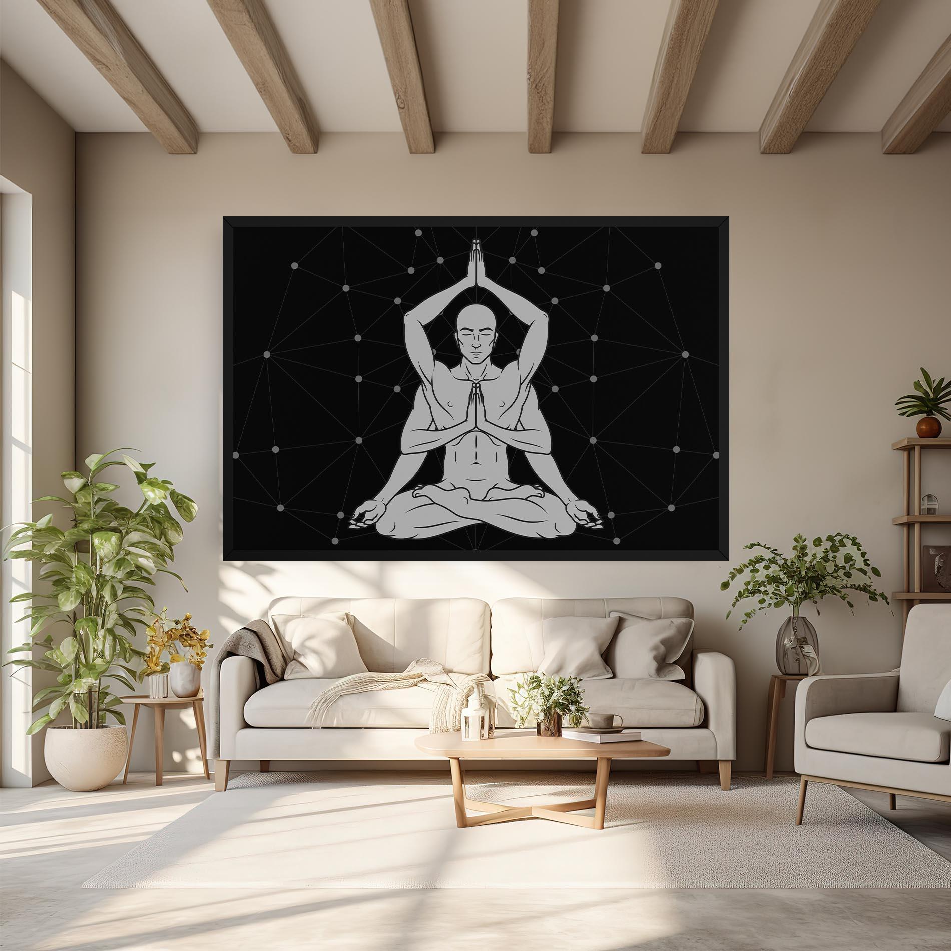 Obraz na Płótnie Meditation Grey Line mockup 6
