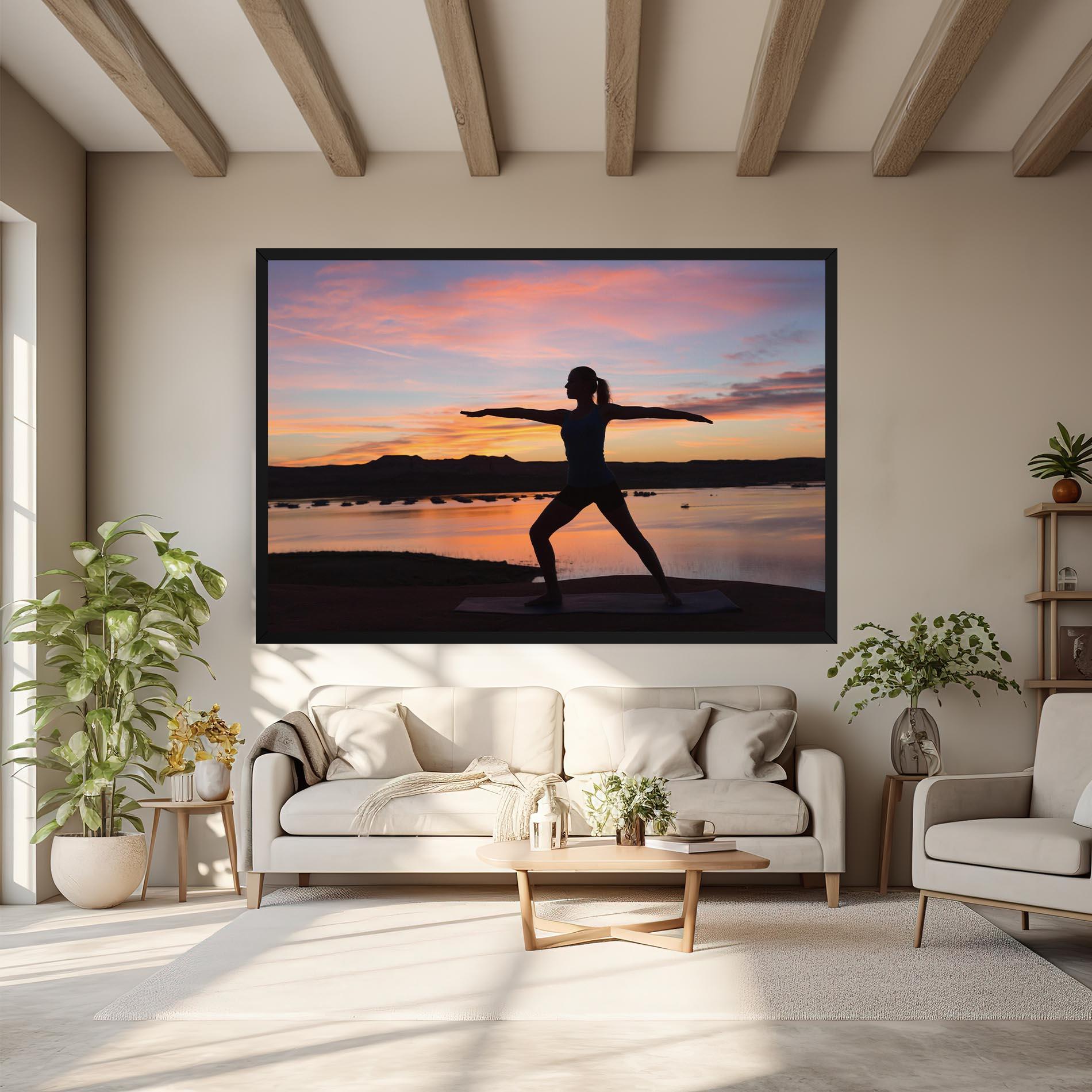 Obraz na Płótnie Morning Yoga mockup 6