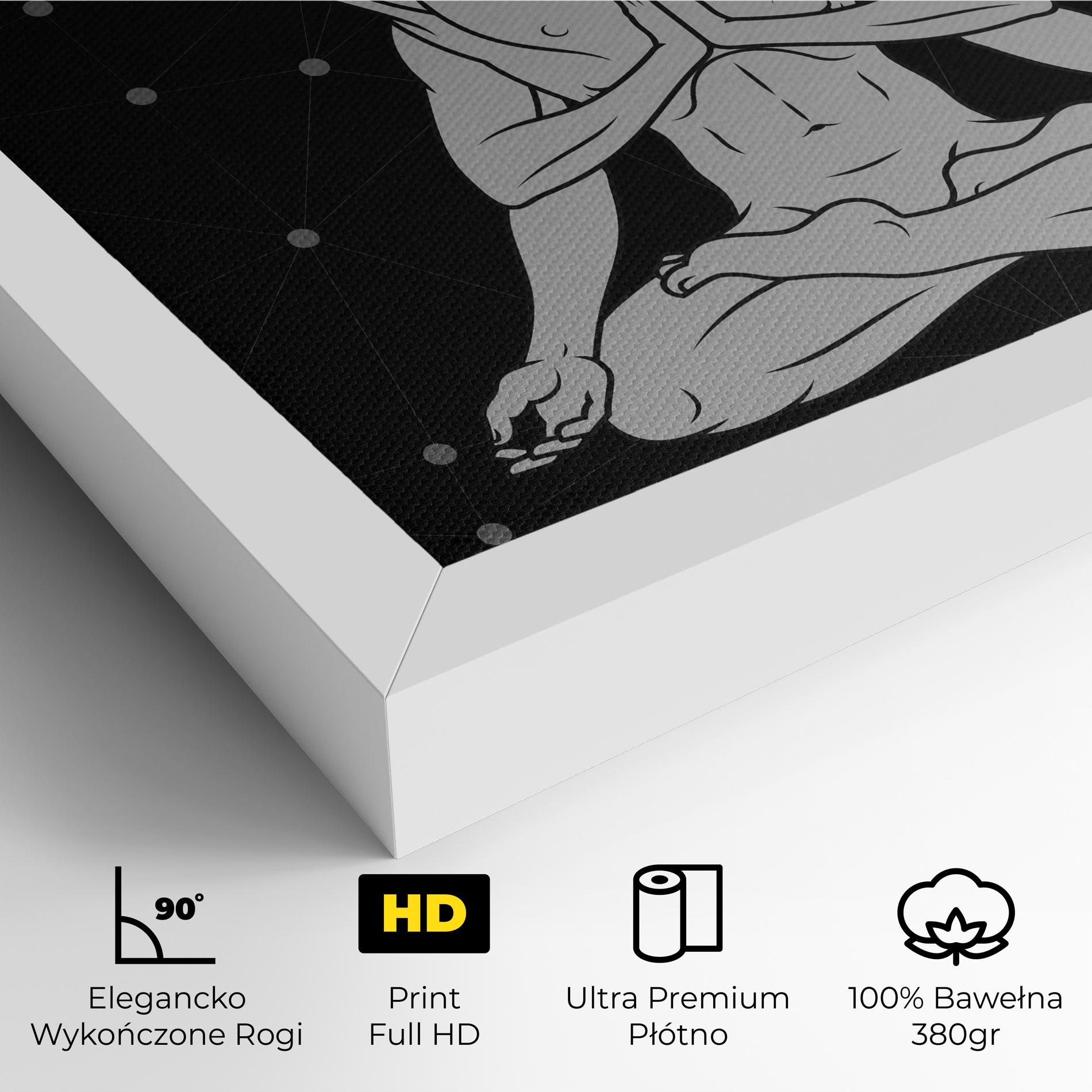 Obraz na Płótnie Meditation Grey Line mockup 4