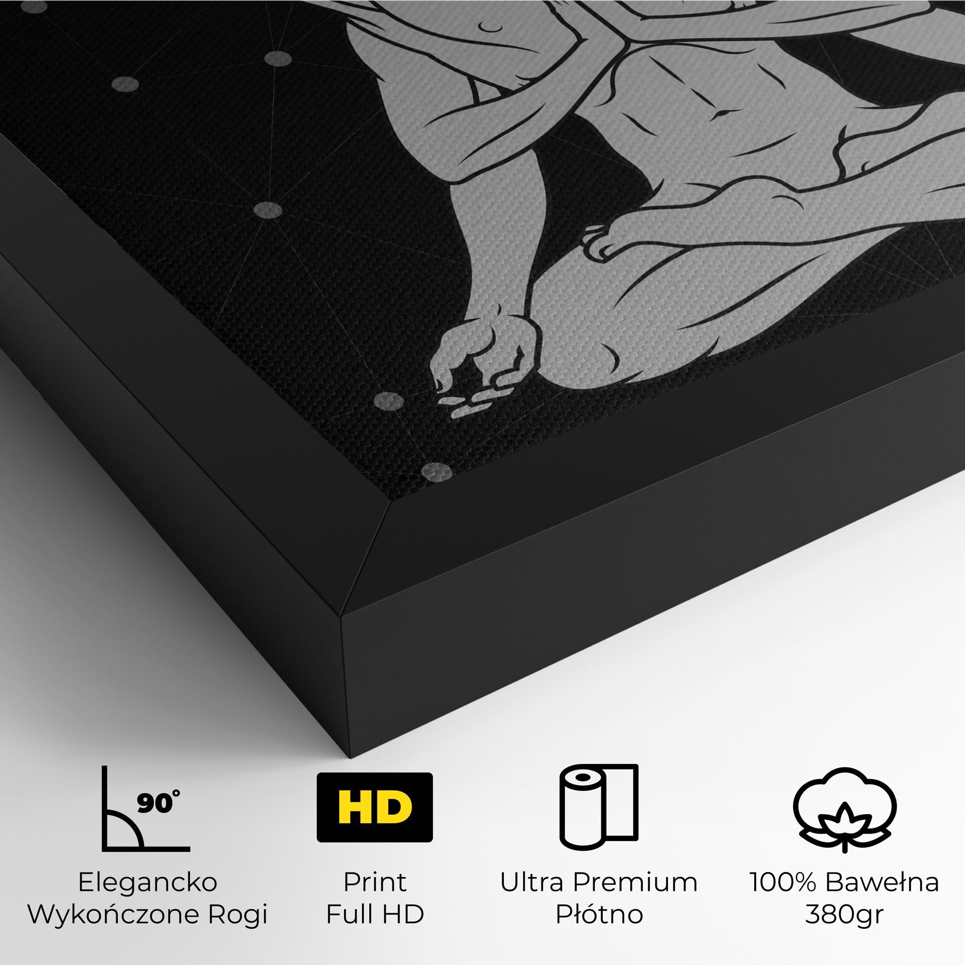 Obraz na Płótnie Meditation Grey Line mockup 4