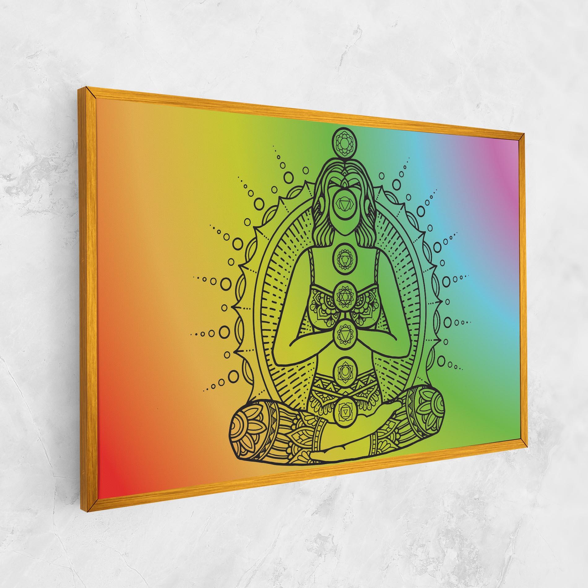 Obraz na Płótnie Girl Meditation mockup 1