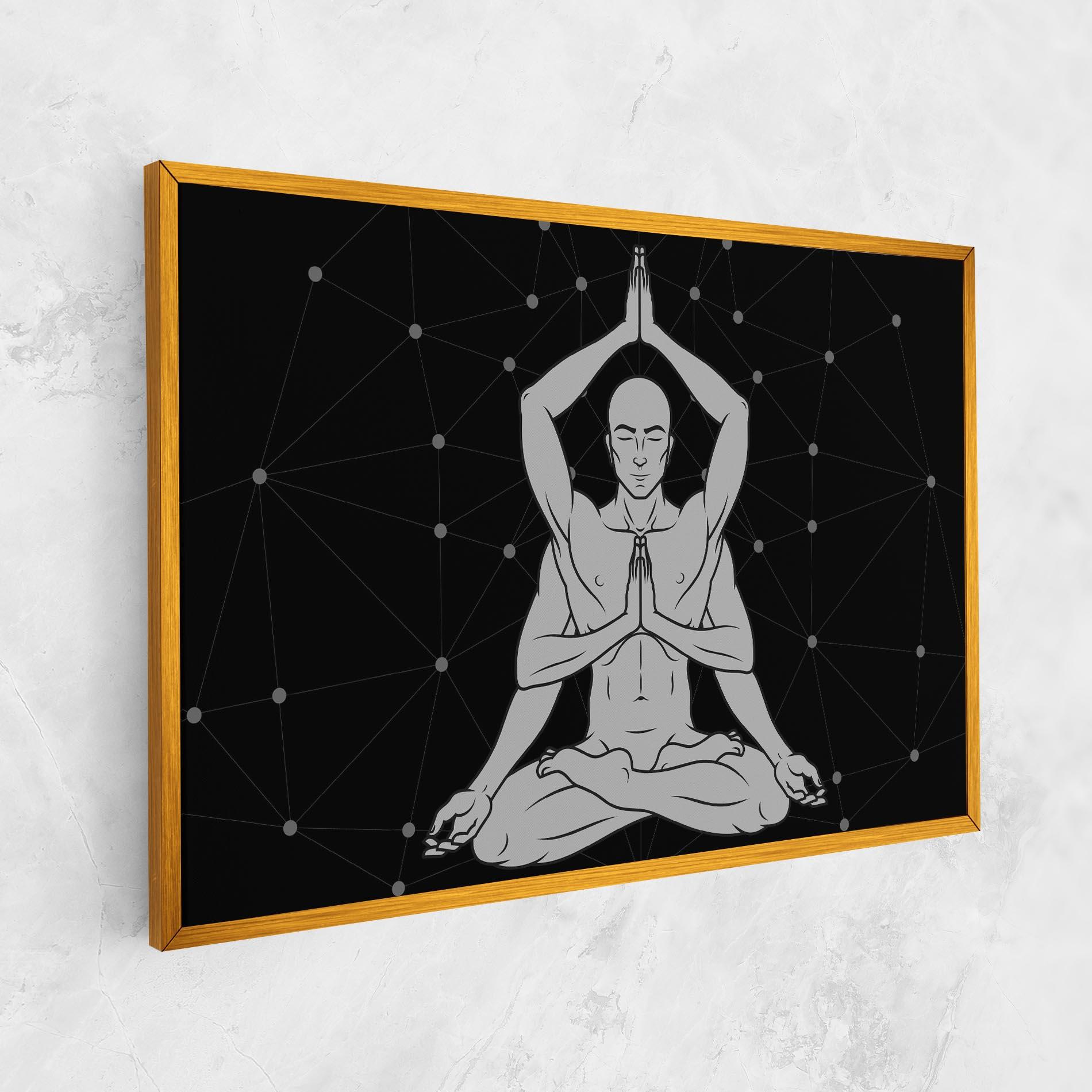 Obraz na Płótnie Meditation Grey Line mockup 1