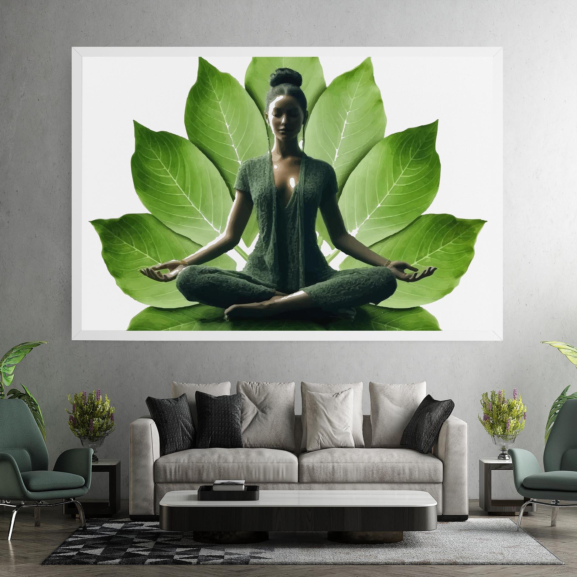 Obraz na Płótnie Leaf Yoga mockup 7