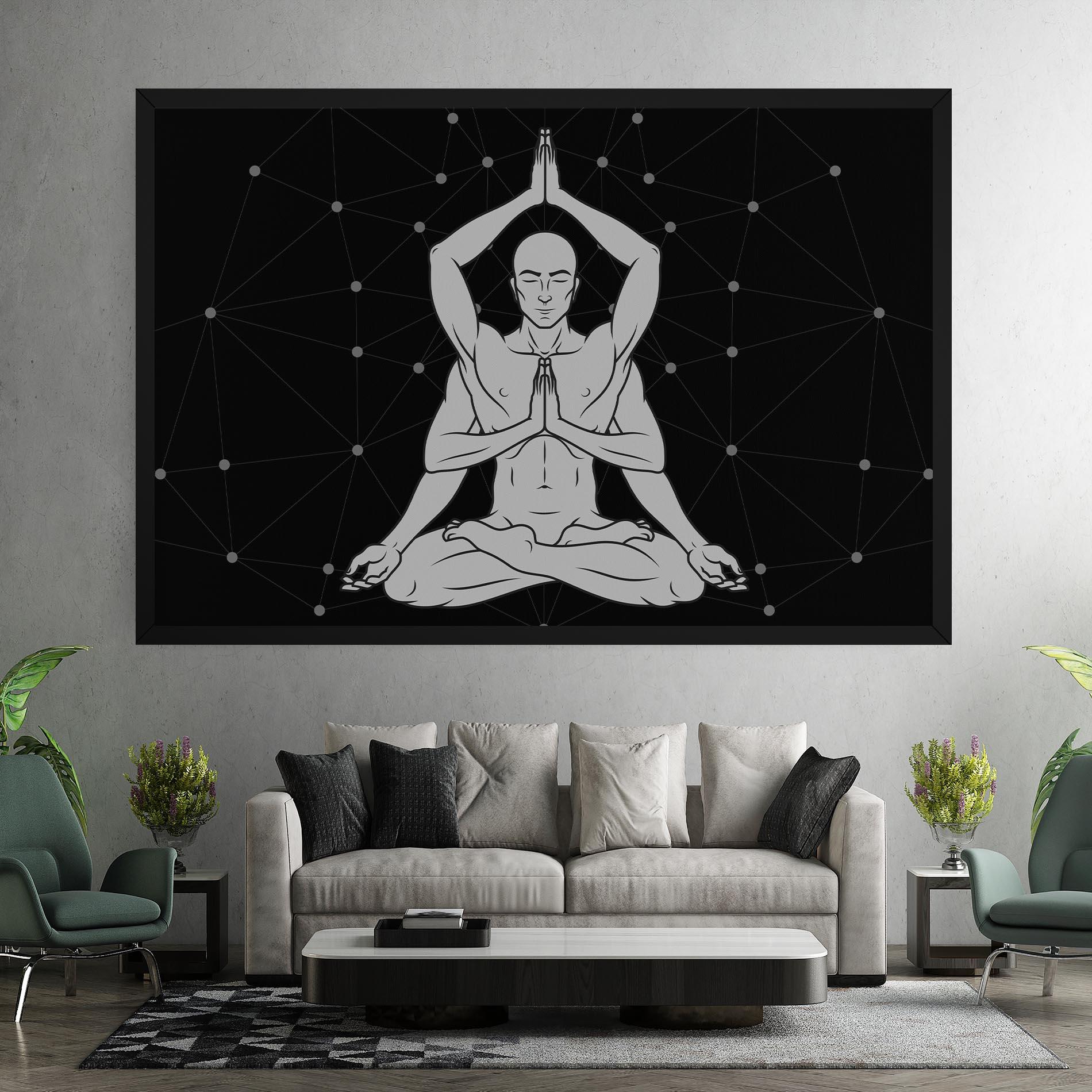 Obraz na Płótnie Meditation Grey Line mockup 7