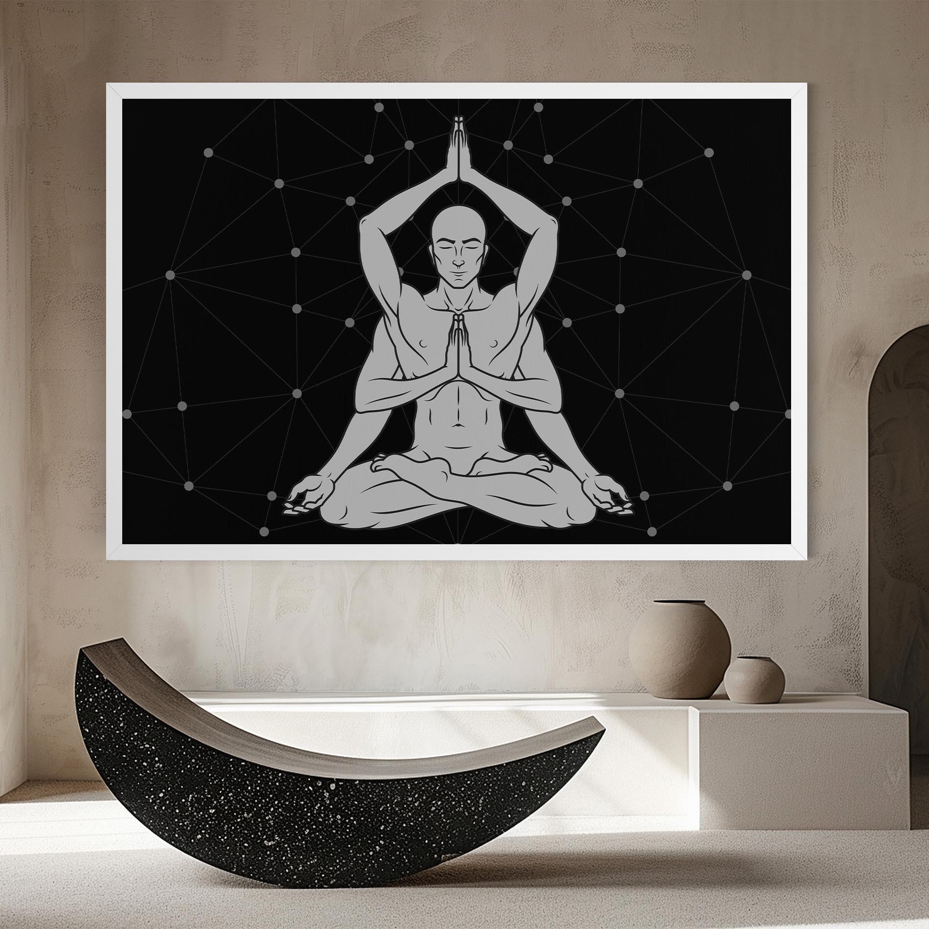 Obraz na Płótnie Meditation Grey Line mockup 8