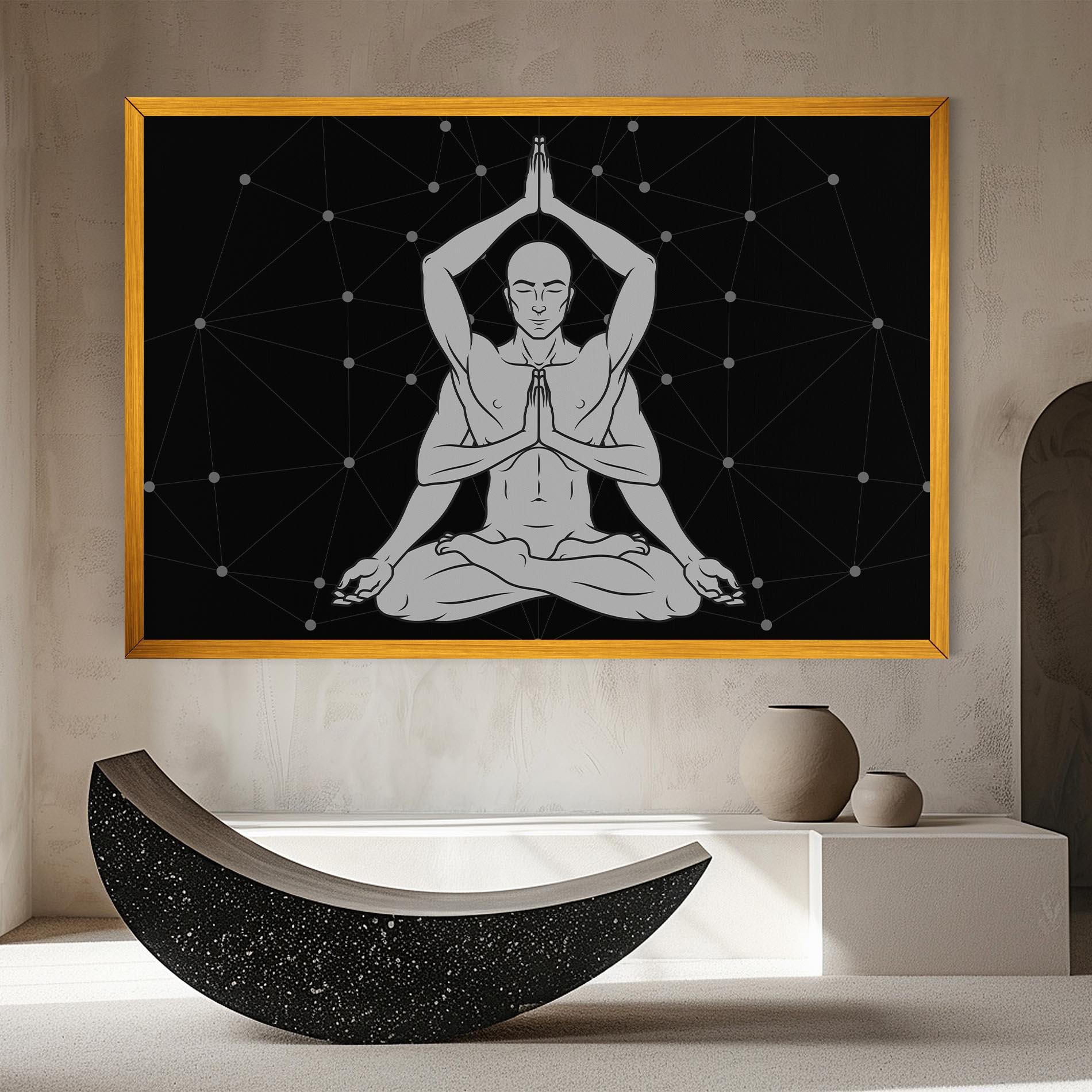 Obraz na Płótnie Meditation Grey Line mockup 8