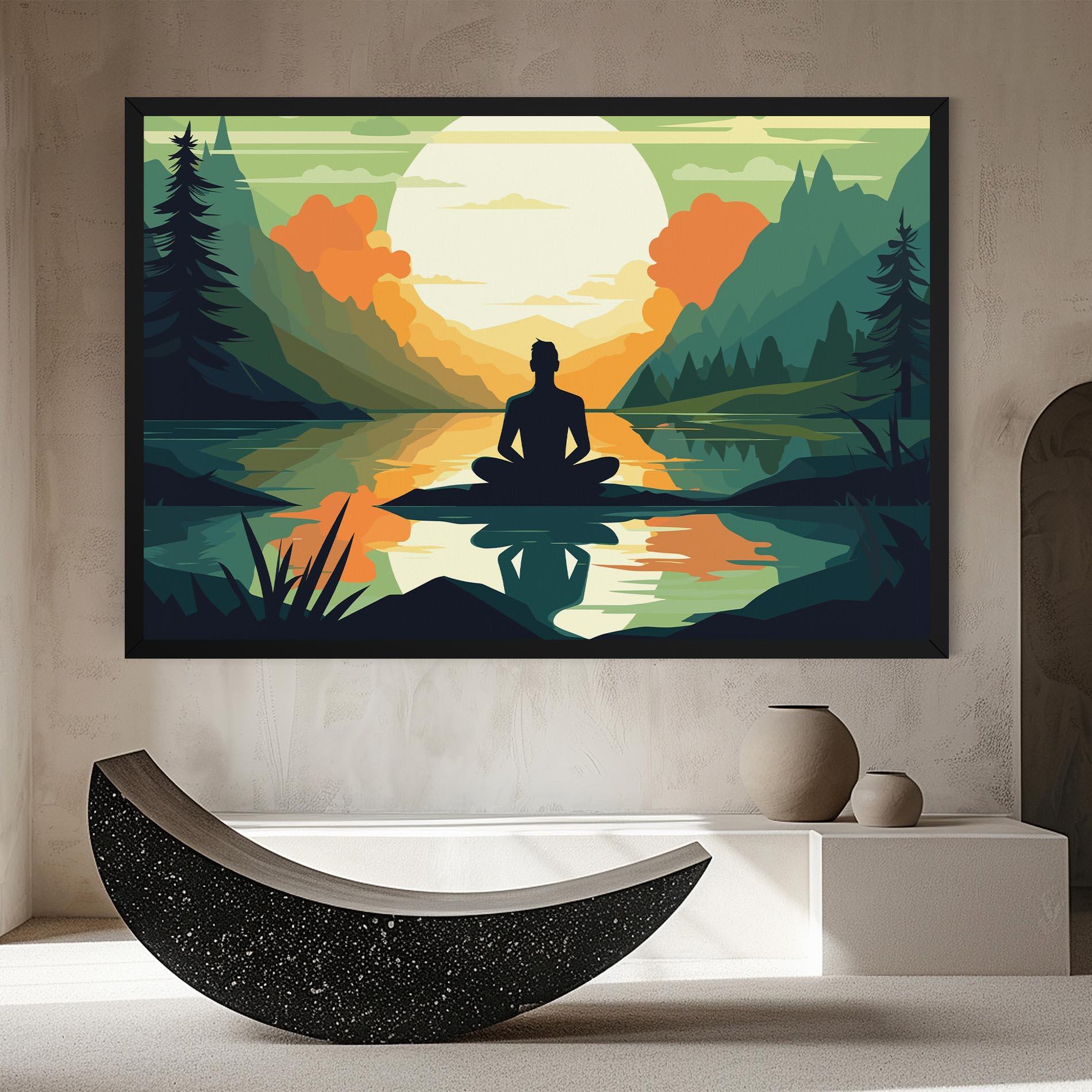 Obraz na Płótnie Forest Yoga mockup 8