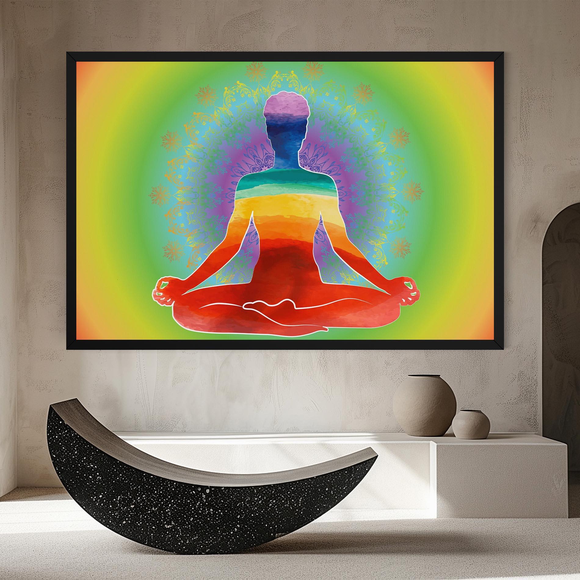 Obraz na Płótnie Rainbow Yoga mockup 8