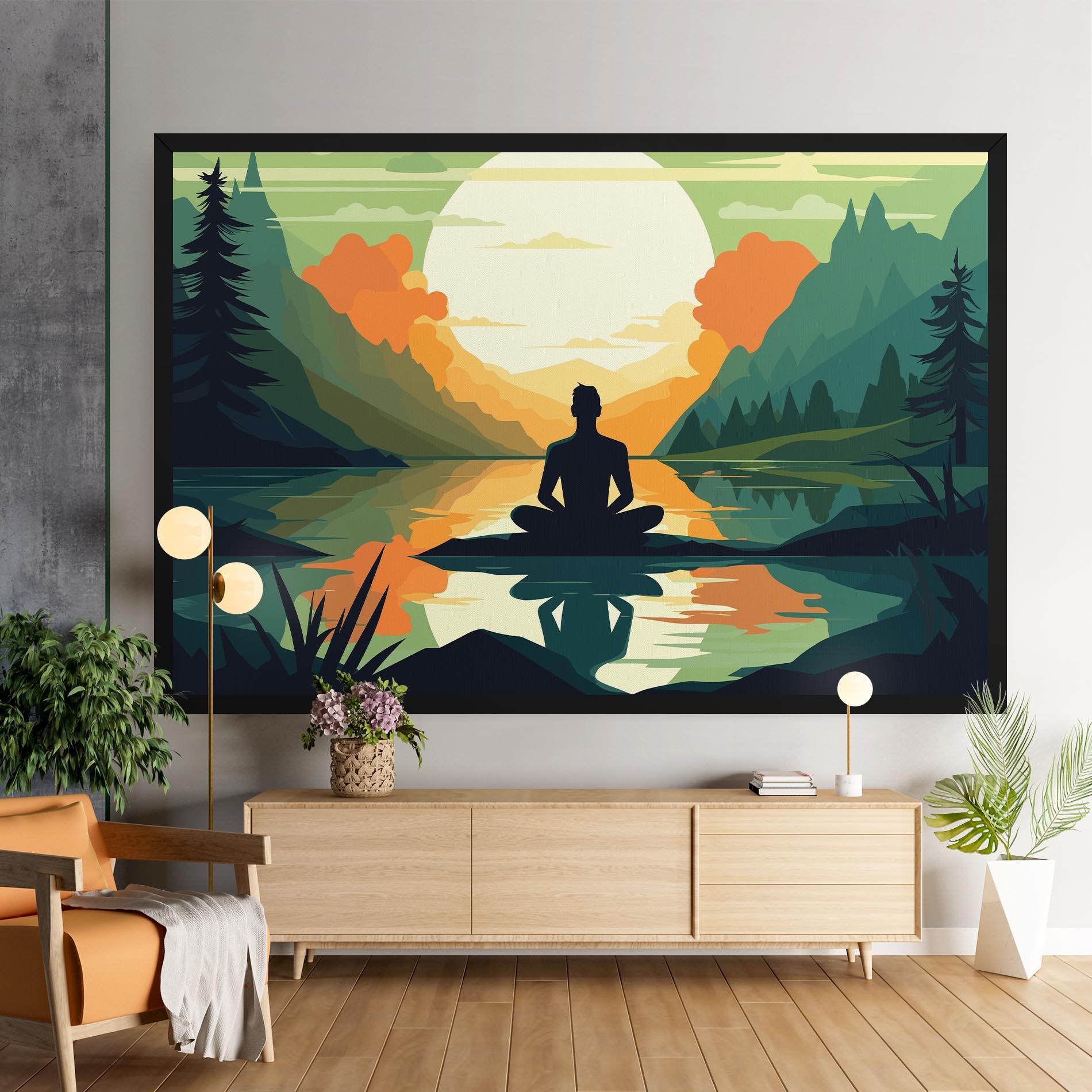 Obraz na Płótnie Forest Yoga mockup 9