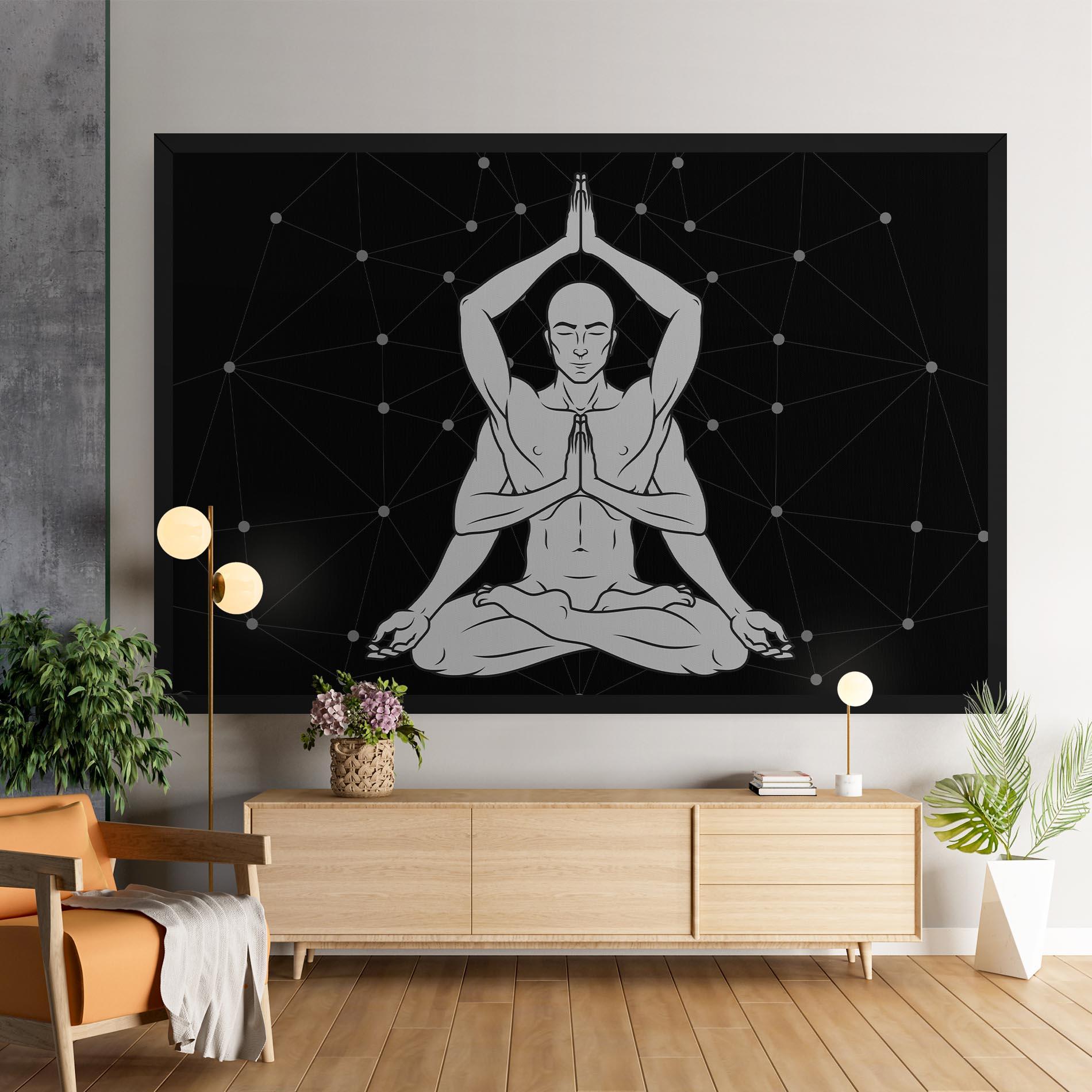 Obraz na Płótnie Meditation Grey Line mockup 9