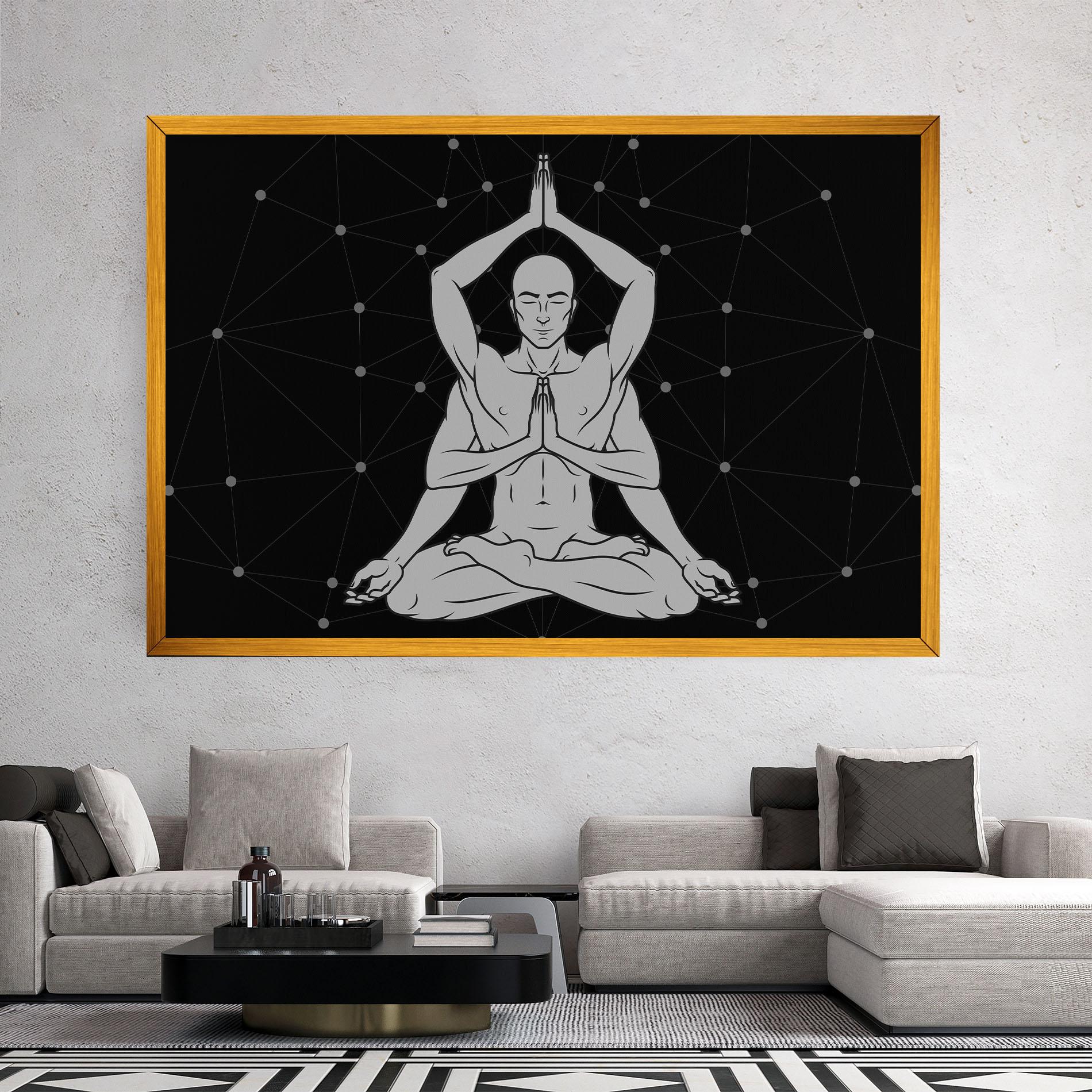 Obraz na Płótnie Meditation Grey Line mockup 2