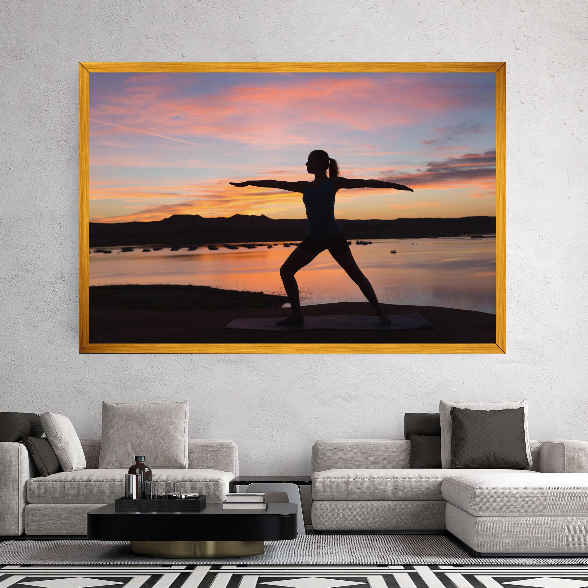 Obraz na Płótnie Morning Yoga mockup 2