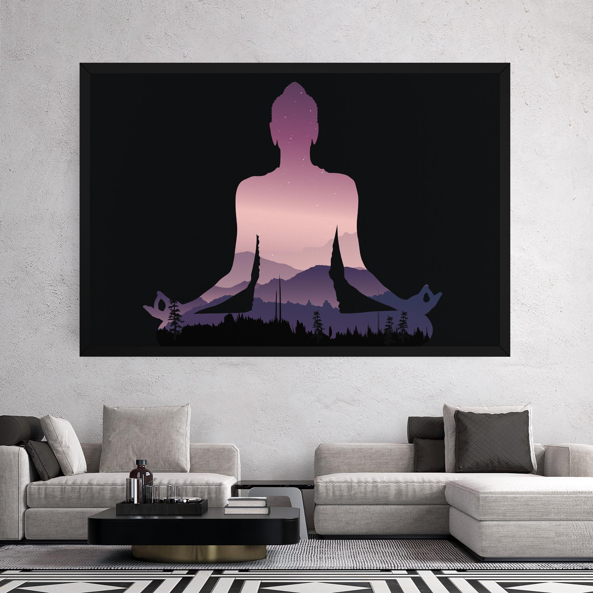 Obraz na Płótnie Forest Star Yoga mockup 2