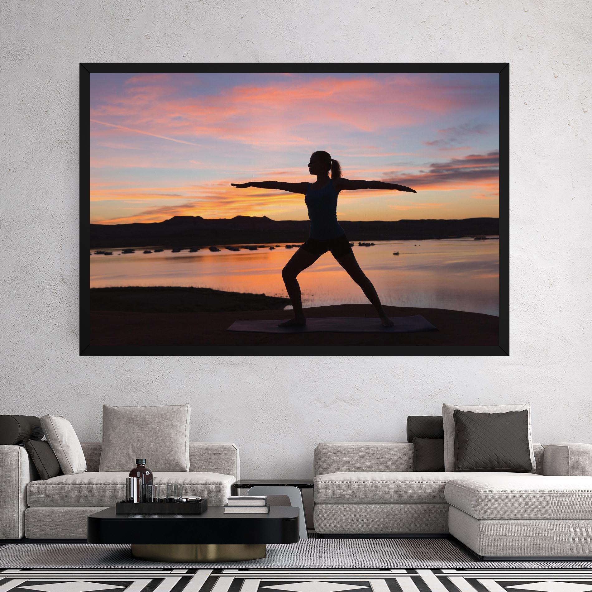 Obraz na Płótnie Morning Yoga mockup 2