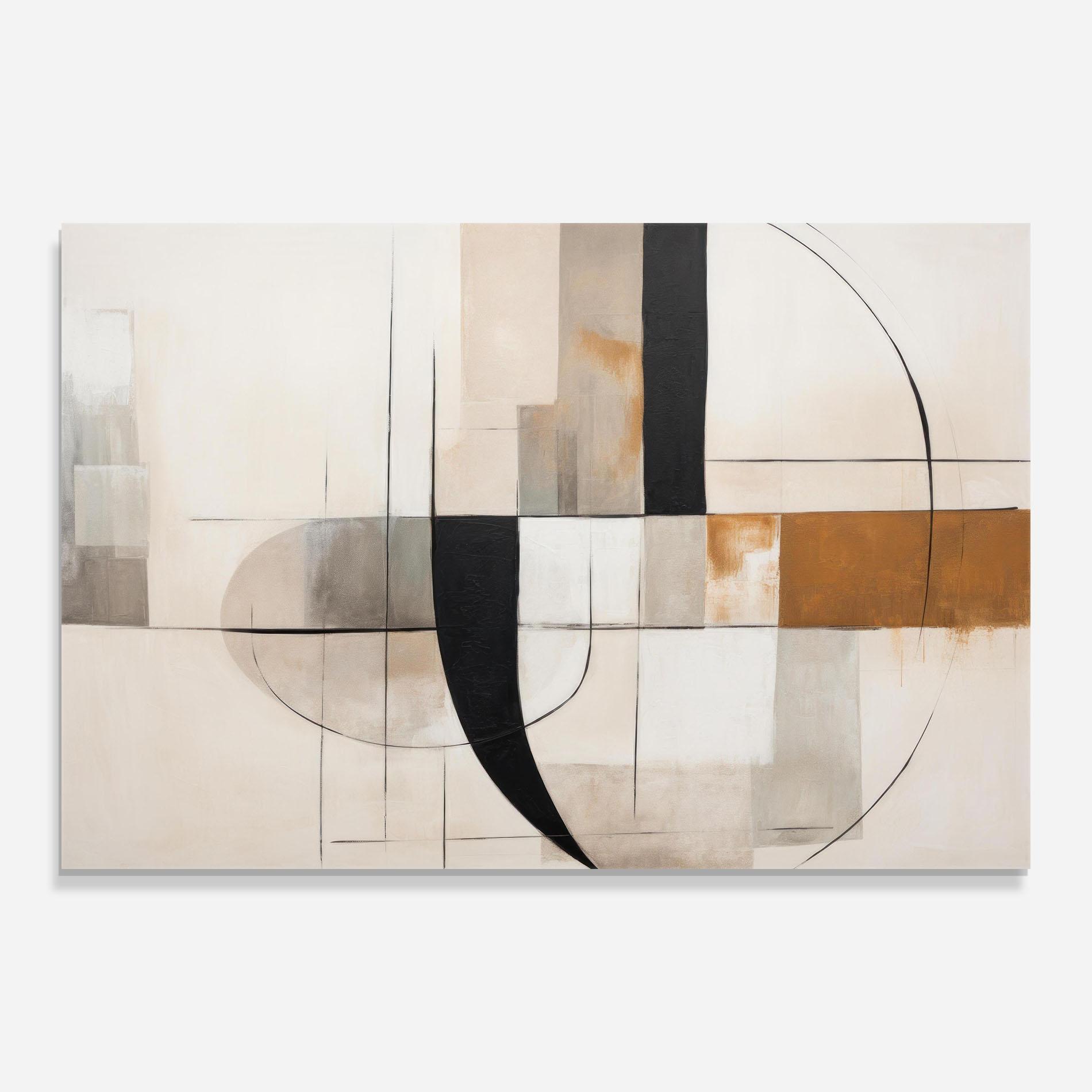 Obraz na Szkle Black Abstract Lines mockup 0