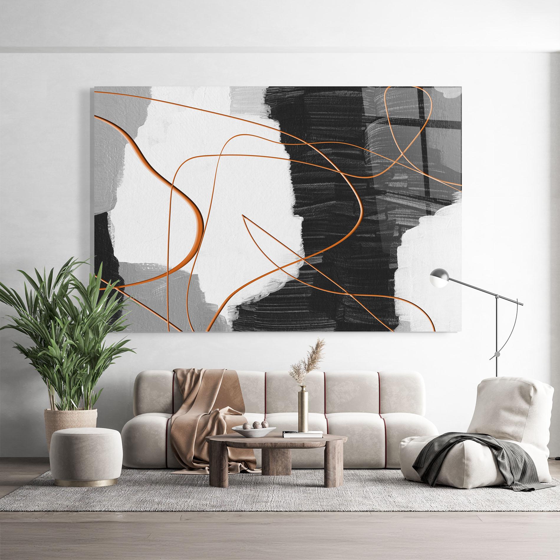 Obraz na Szkle Abstract Ink Painting mockup 9