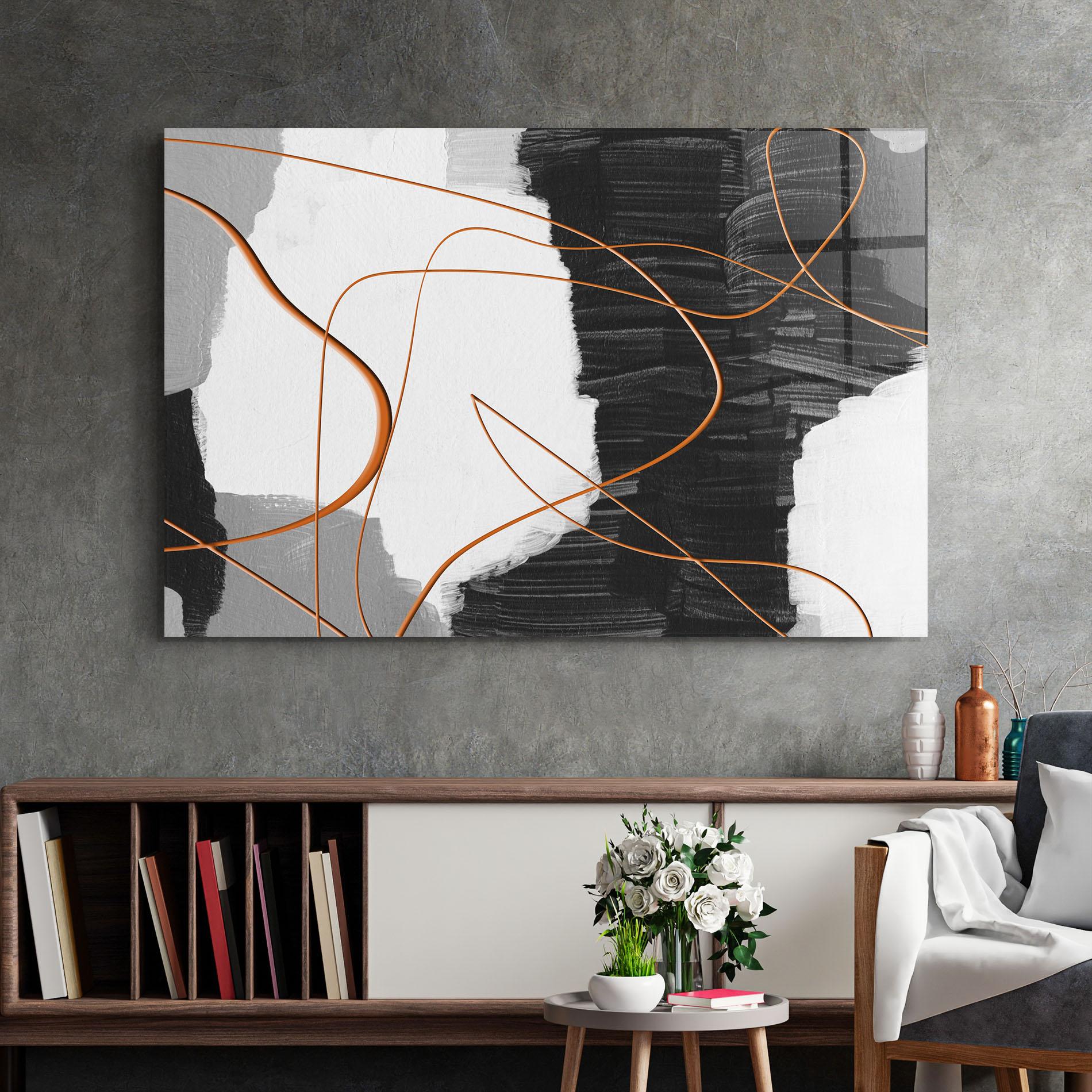 Obraz na Szkle Abstract Ink Painting mockup 2