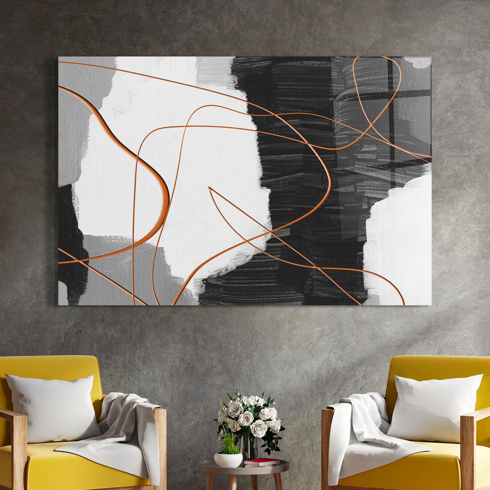 Obraz na Szkle Abstract Ink Painting mockup 4