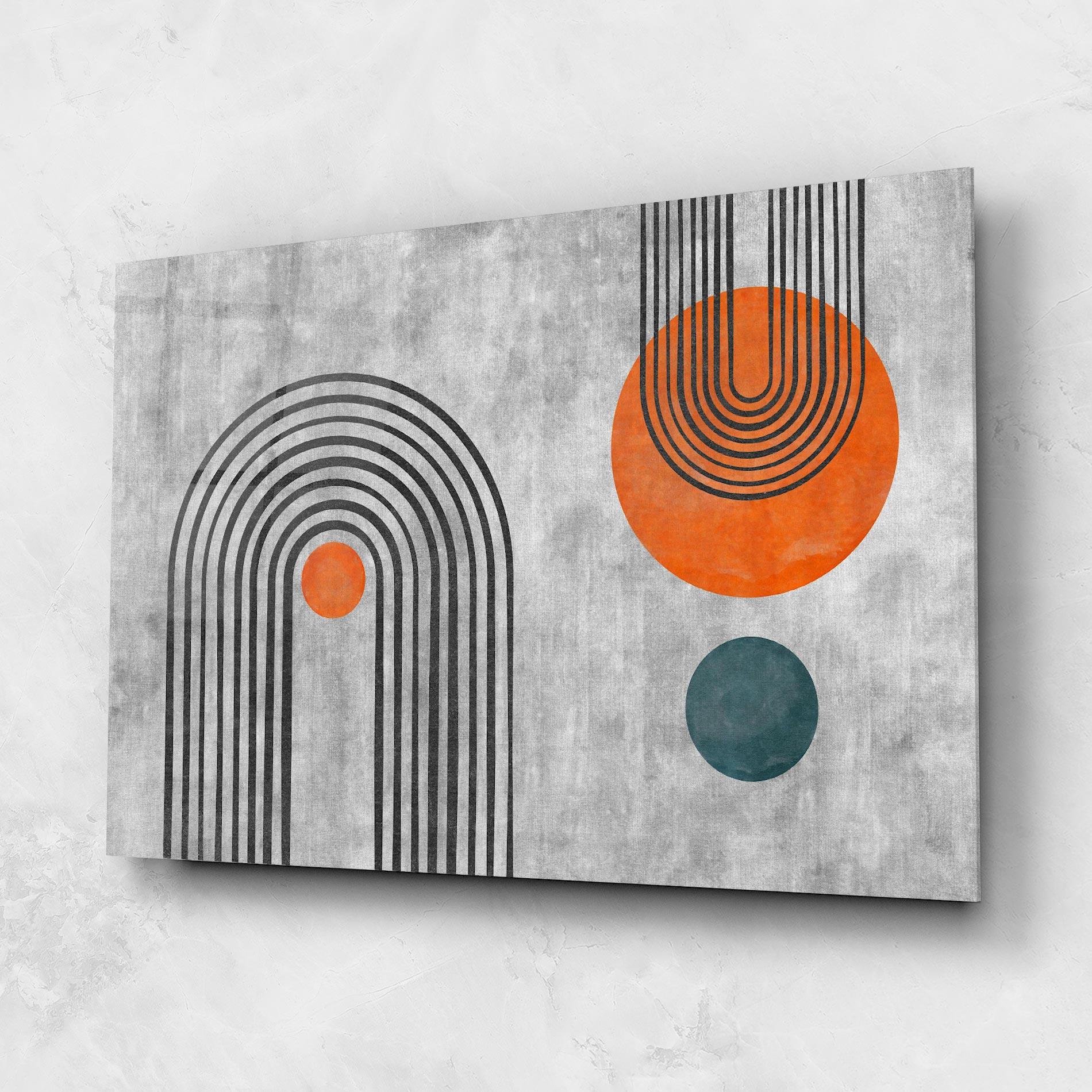 Obraz na Szkle Abstract Orange Circles mockup 1