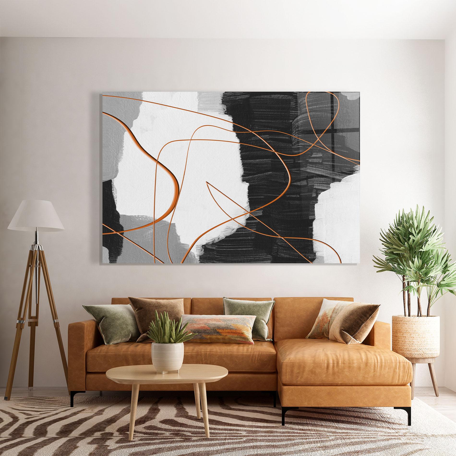 Obraz na Szkle Abstract Ink Painting mockup 7