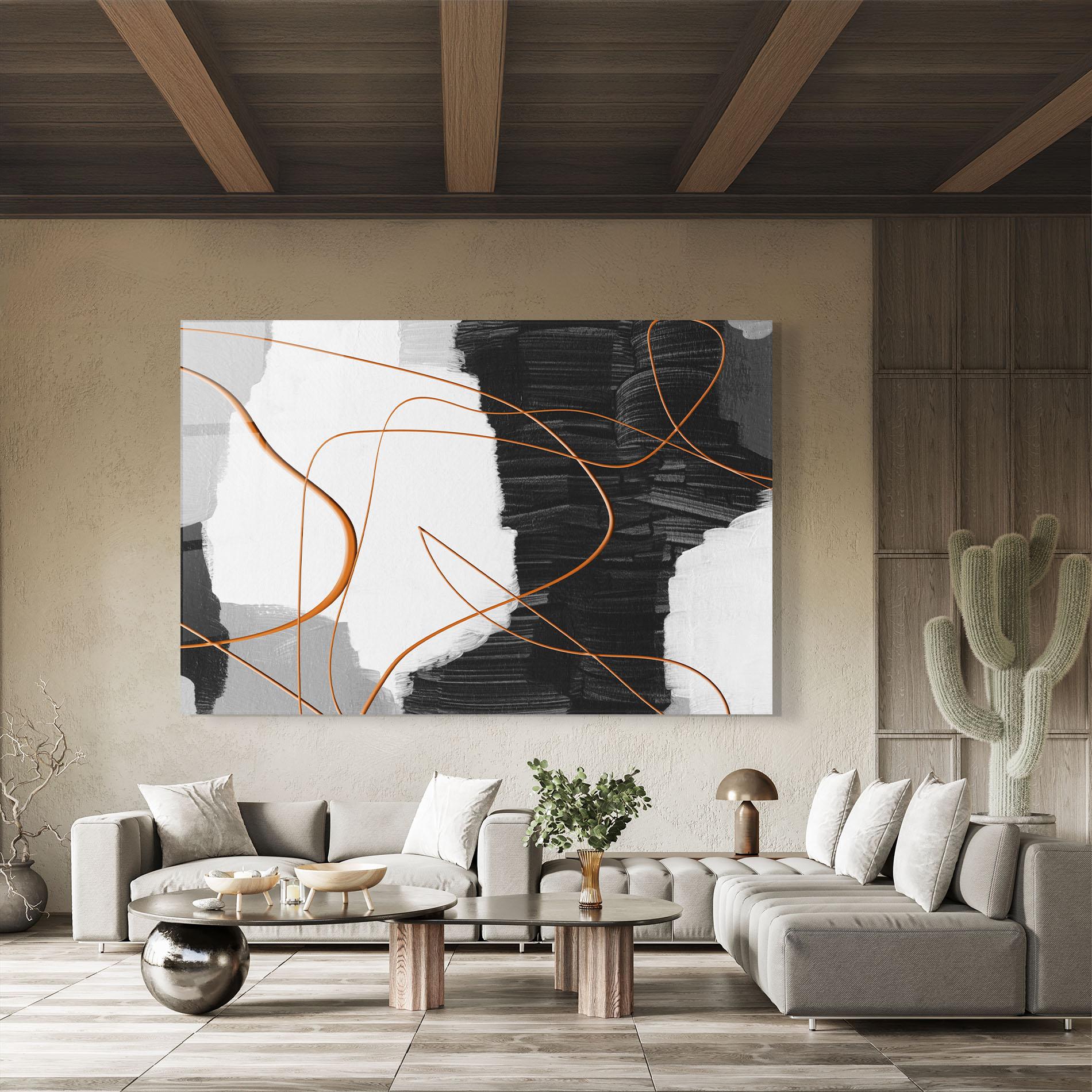 Obraz na Szkle Abstract Ink Painting mockup 8