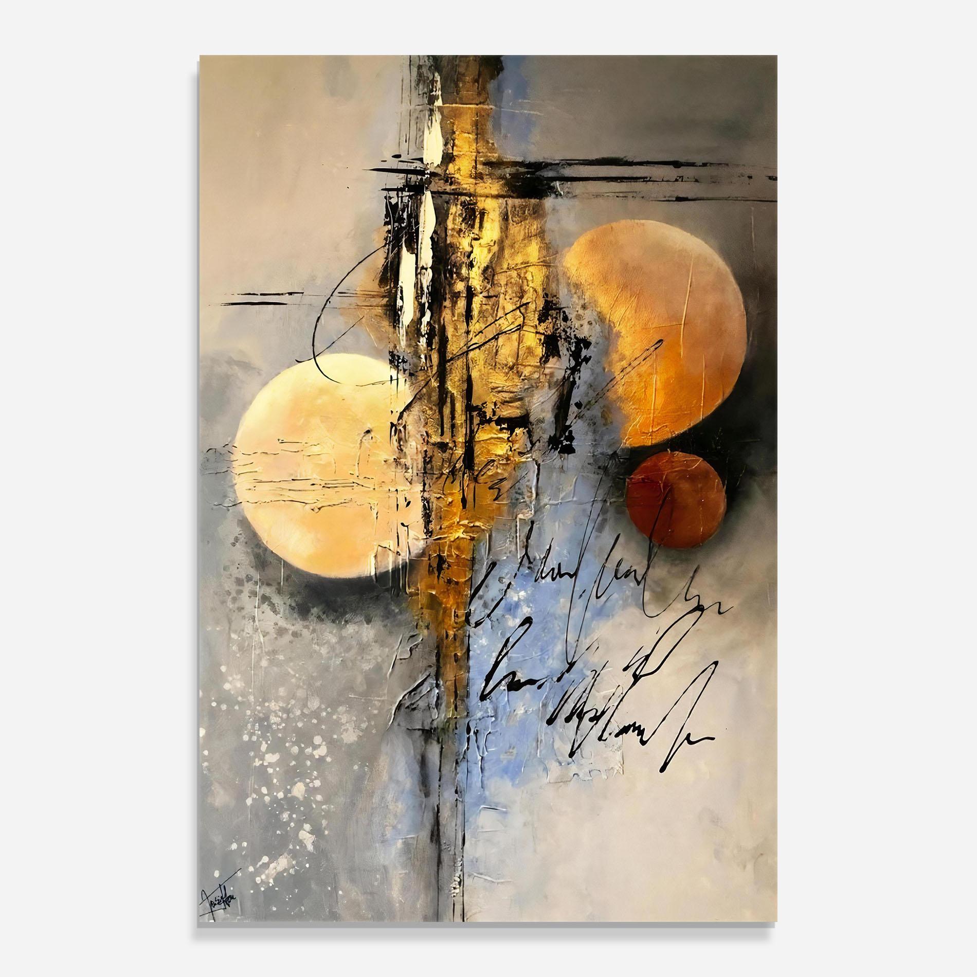 Obraz na Szkle Abstract Moons mockup 0